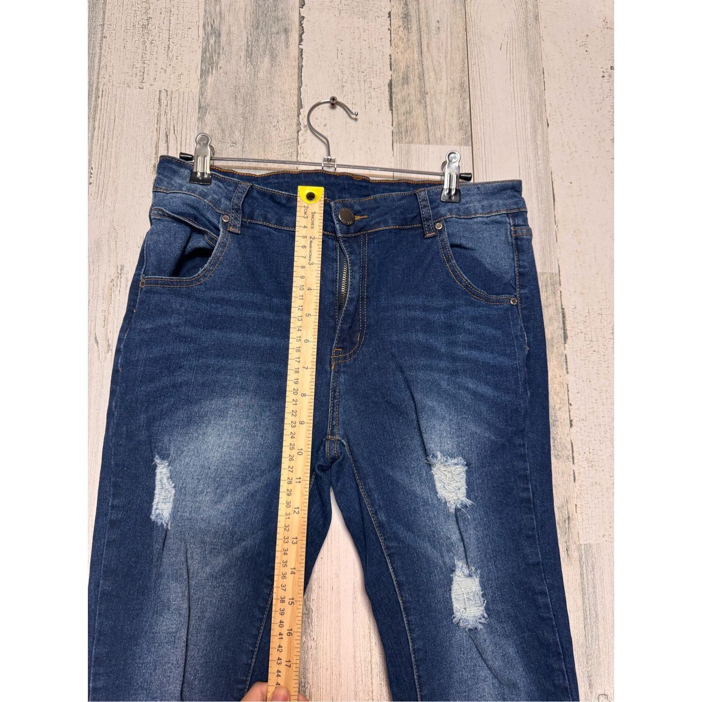 Other S & A Jeans Women’s Skinny Dark Wash Distressed Stretch Deni Size 29" - 6 Thumbnail