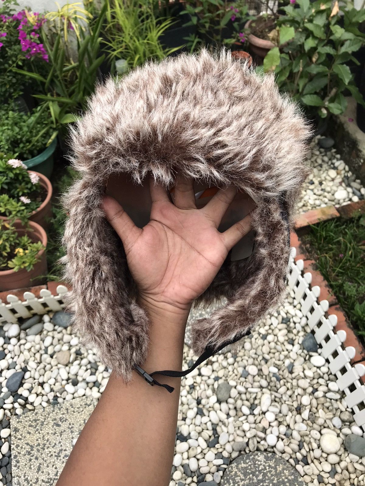 Other AUTHENTIC FUR TRIM WINTER TRAPPER HAT WITH EAR WARMER FLAPS Size ONE SIZE - 2 Thumbnail