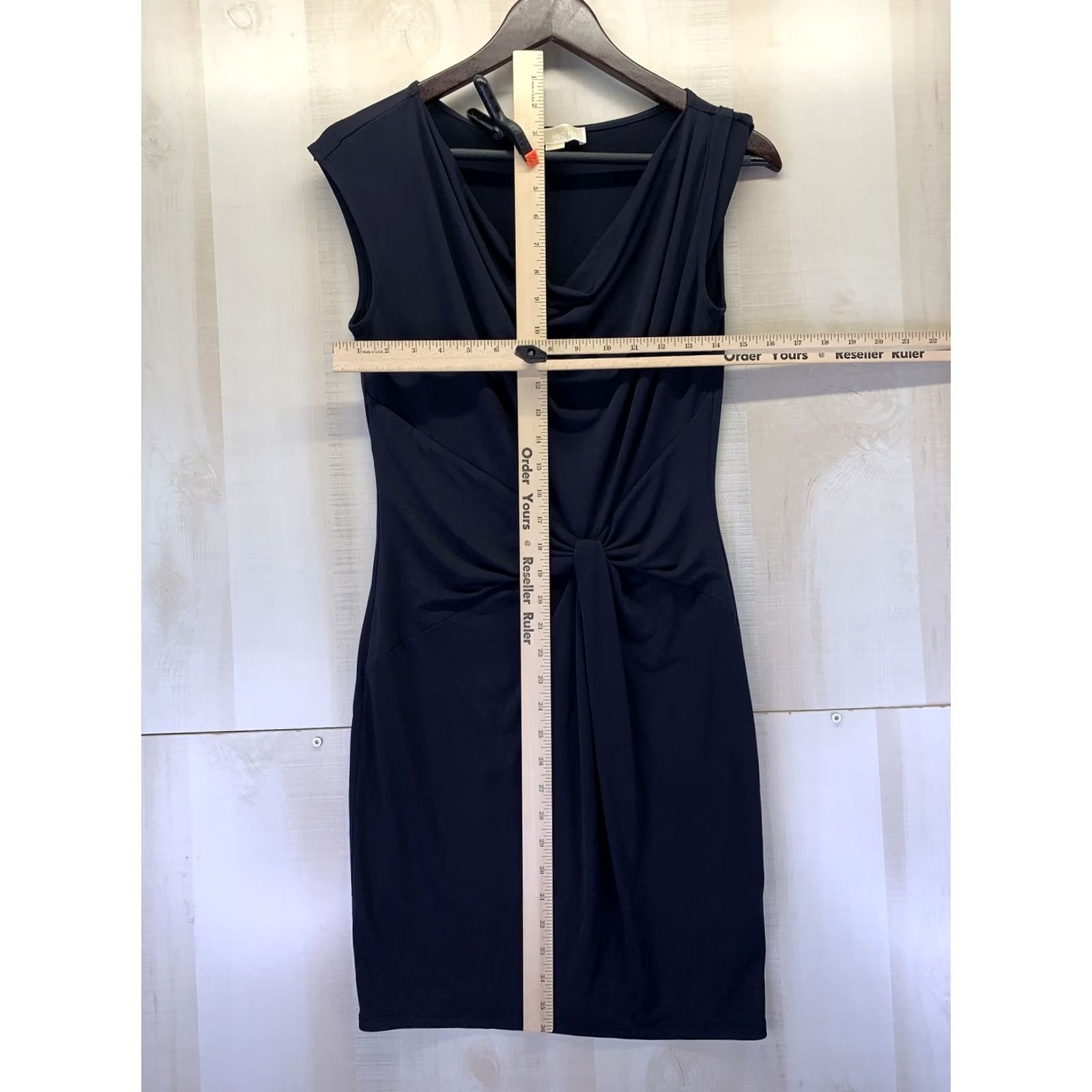 Michael Kors Michael Kors Womens Sleeveless Stretch Navy Blue Dress XS-5551 Dress } Size XS / US 0-2 / IT 36-38 - 2 Thumbnail