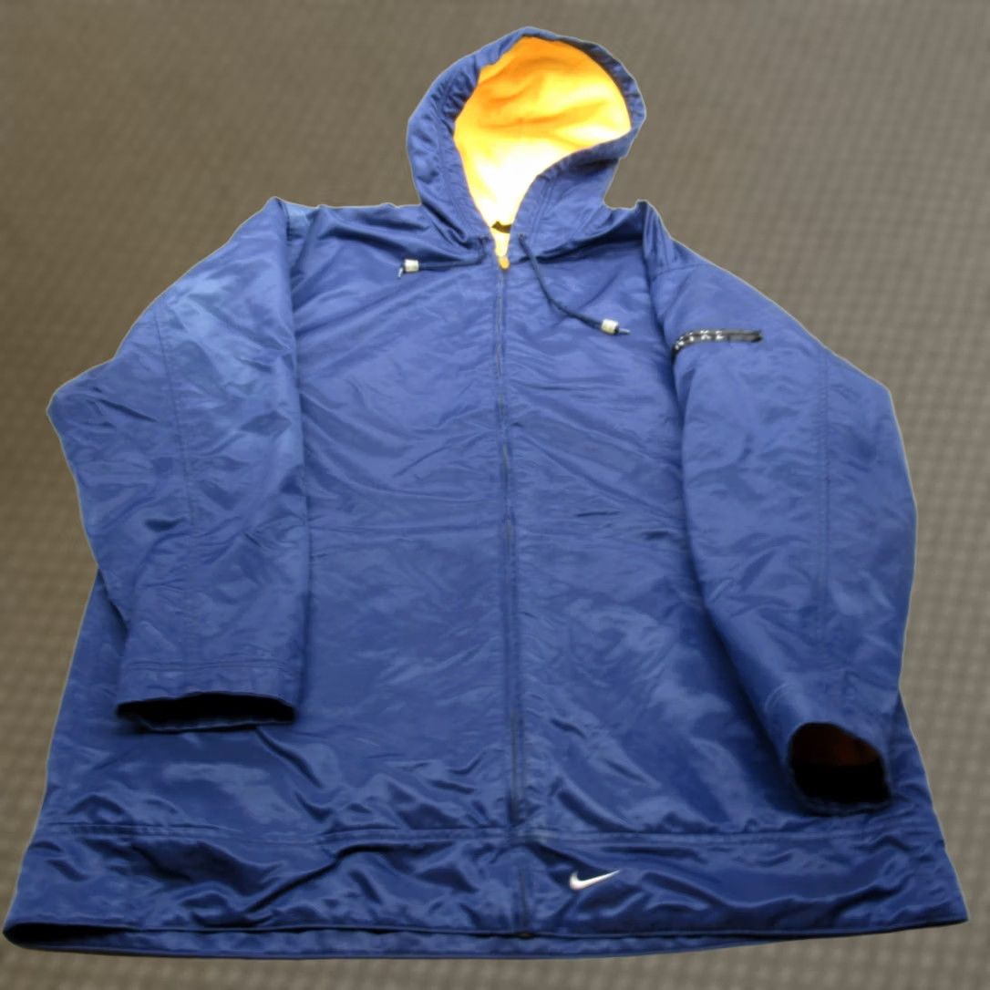Nike VINTAGE Nike Jacket Mens Large Blue Yellow Reversible Hooded Full Zip VTG 90'S Size US L / EU 52-54 / 3 - 1 Thumbnail