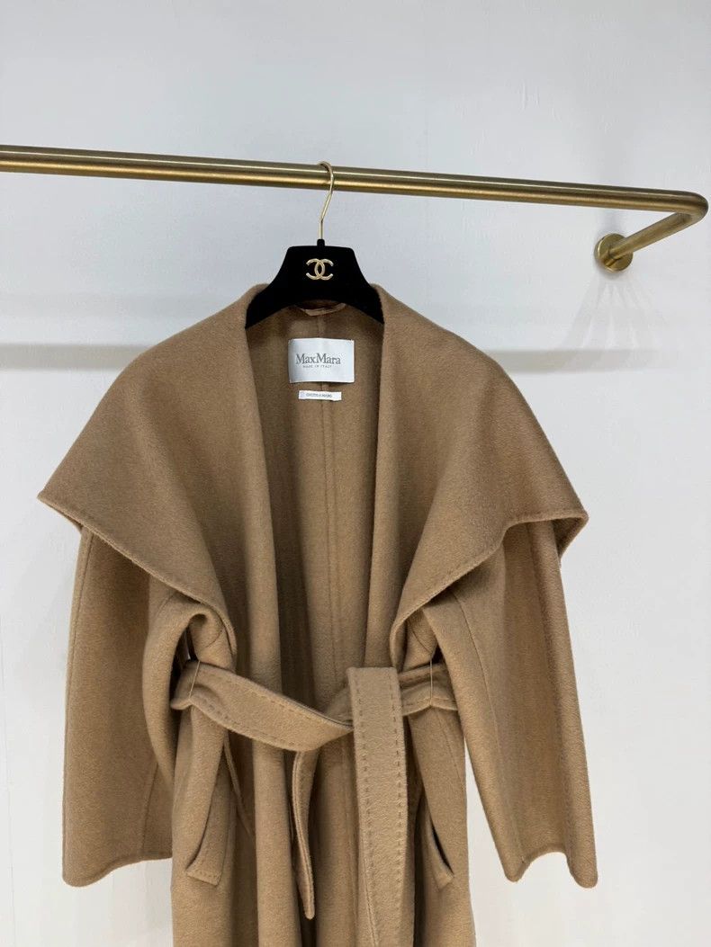Max Mara max mara Large lapel 100% cashmere water ripple coat Size S / US 4 / IT 40 - 2 Thumbnail