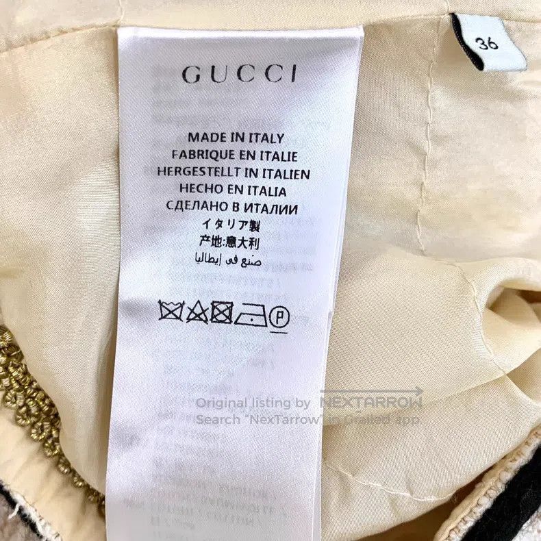 Gucci Gucci Beige cotton woven V-neck small fragrance sleeveless Size XS / US 0-2 / IT 36-38 - 6 Thumbnail