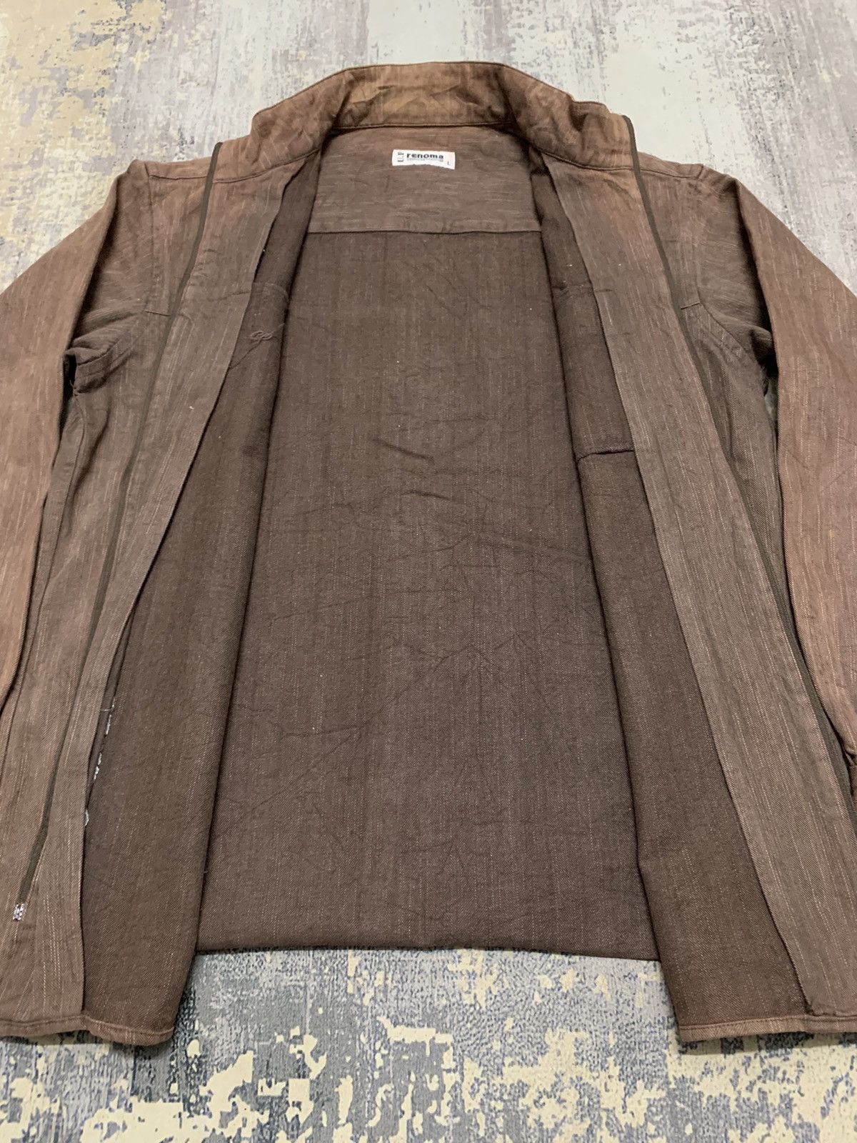 Japanese Brand VTG Renoma Brown Full Zip Utility Jacket Workwear Jacket L Size US L / EU 52-54 / 3 - 6 Thumbnail