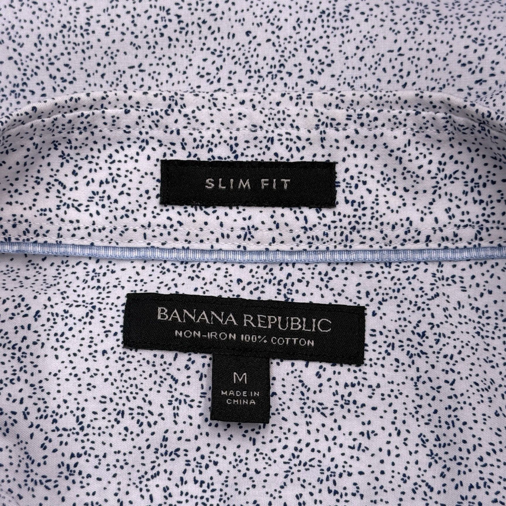 Banana Republic Banana Republic Slim Fit Shirt Mens Medium Button Up Non Iron Spotted Size US M / EU 48-50 / 2 - 5 Thumbnail