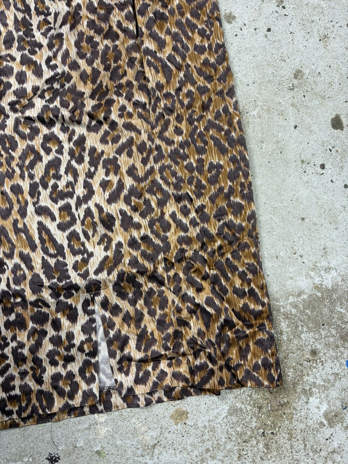Dolce & Gabbana Vintage 2000s Dolce & Gabbana Leopard Print Slip Dress Lace Size M / US 6-8 / IT 42-44 - 14 Thumbnail