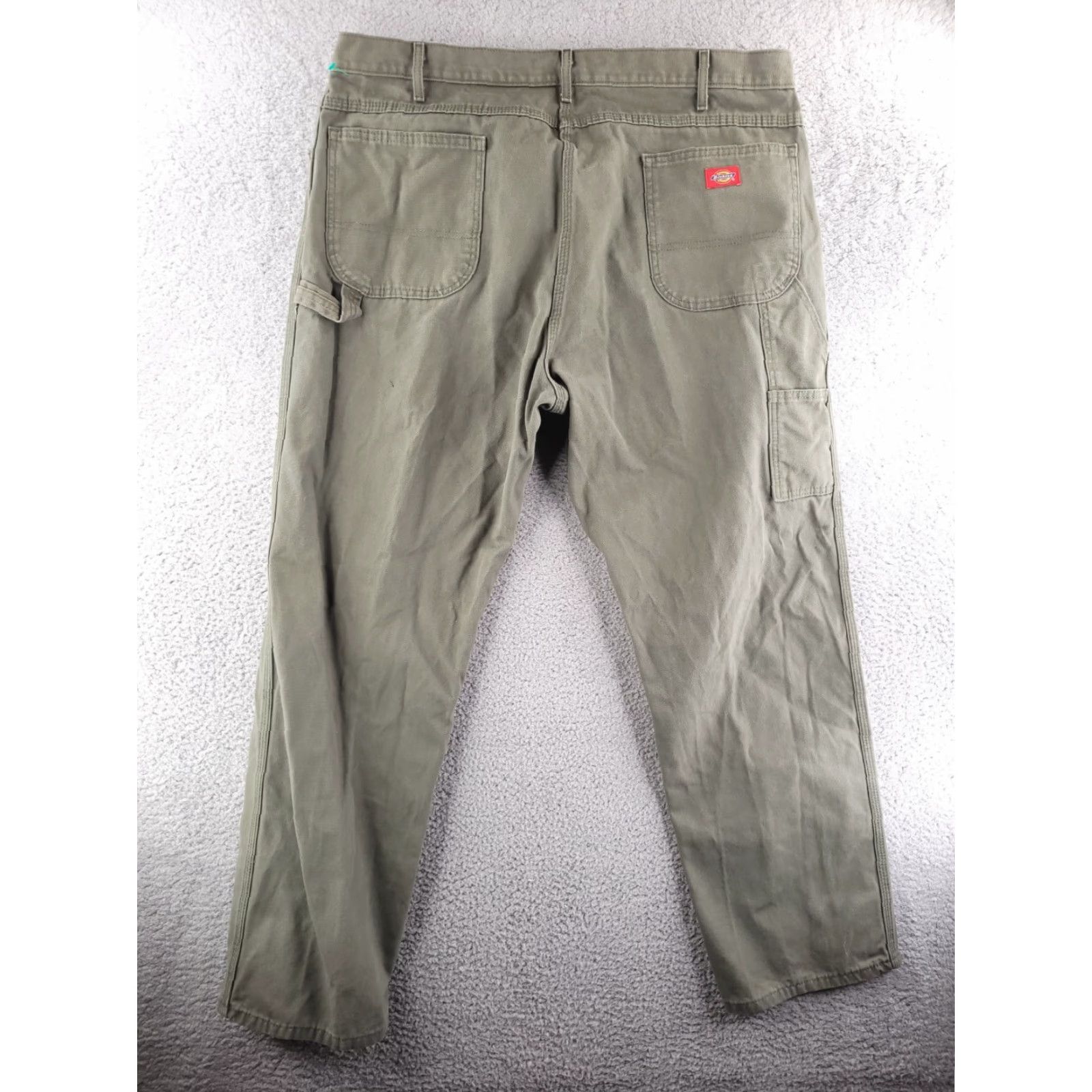 Dickies Dickies Canvas Carpenter Pants Mens 42x32 Olive Green Cotton Army Workwear Size US 42 / EU 58 - 2 Thumbnail