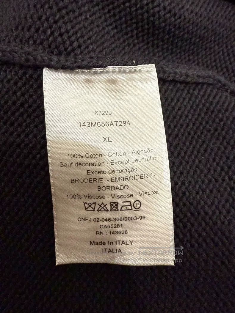 Dior Dior Co-branded black knitted short sleeves Size US XL / EU 56 / 4 - 5 Thumbnail