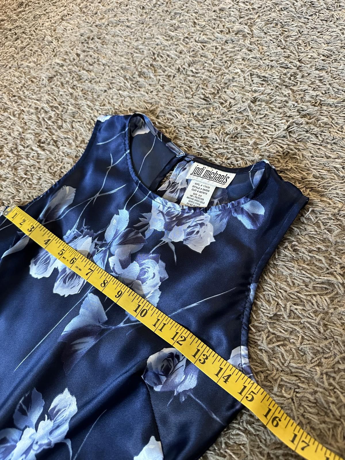 Designer Elegant Floral Print Dress by Jodi Michaels Size M / US 6-8 / IT 42-44 - 9 Thumbnail