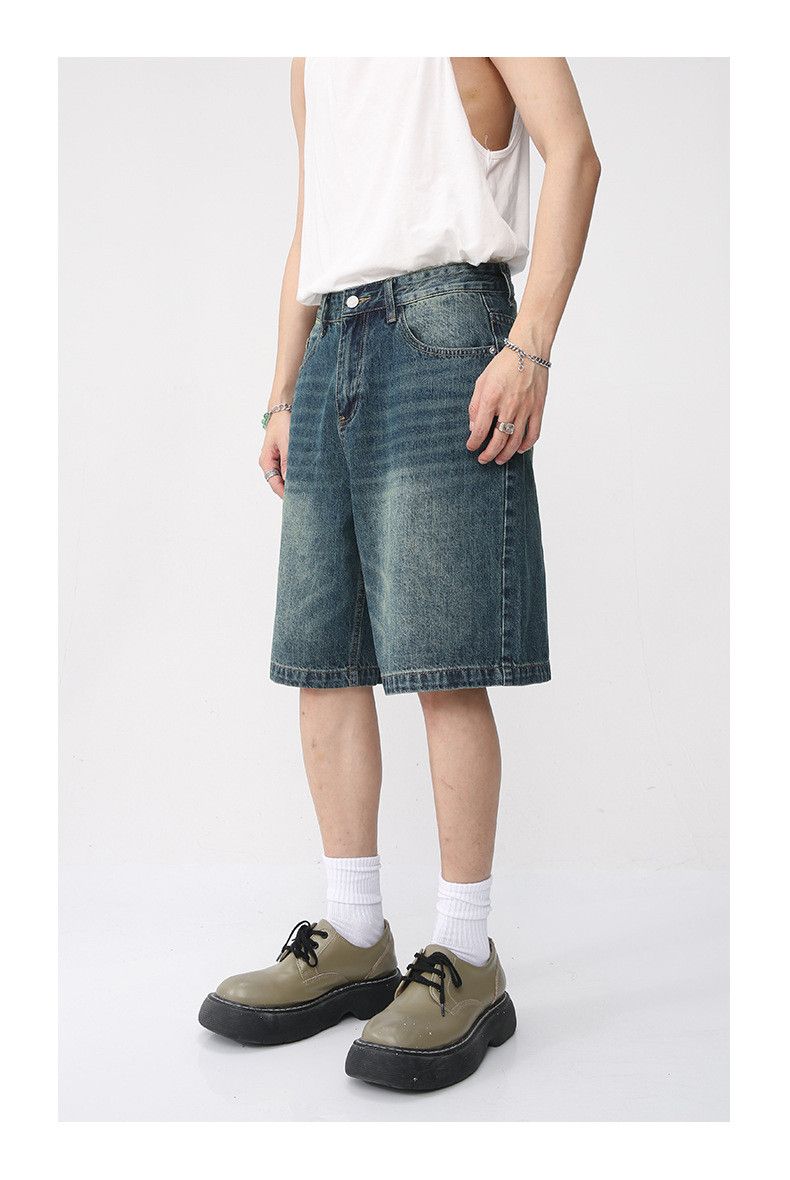 Japanese Brand × Jean Japanese retro loose distressed denim shorts Size US 32 / EU 48 - 2 Thumbnail