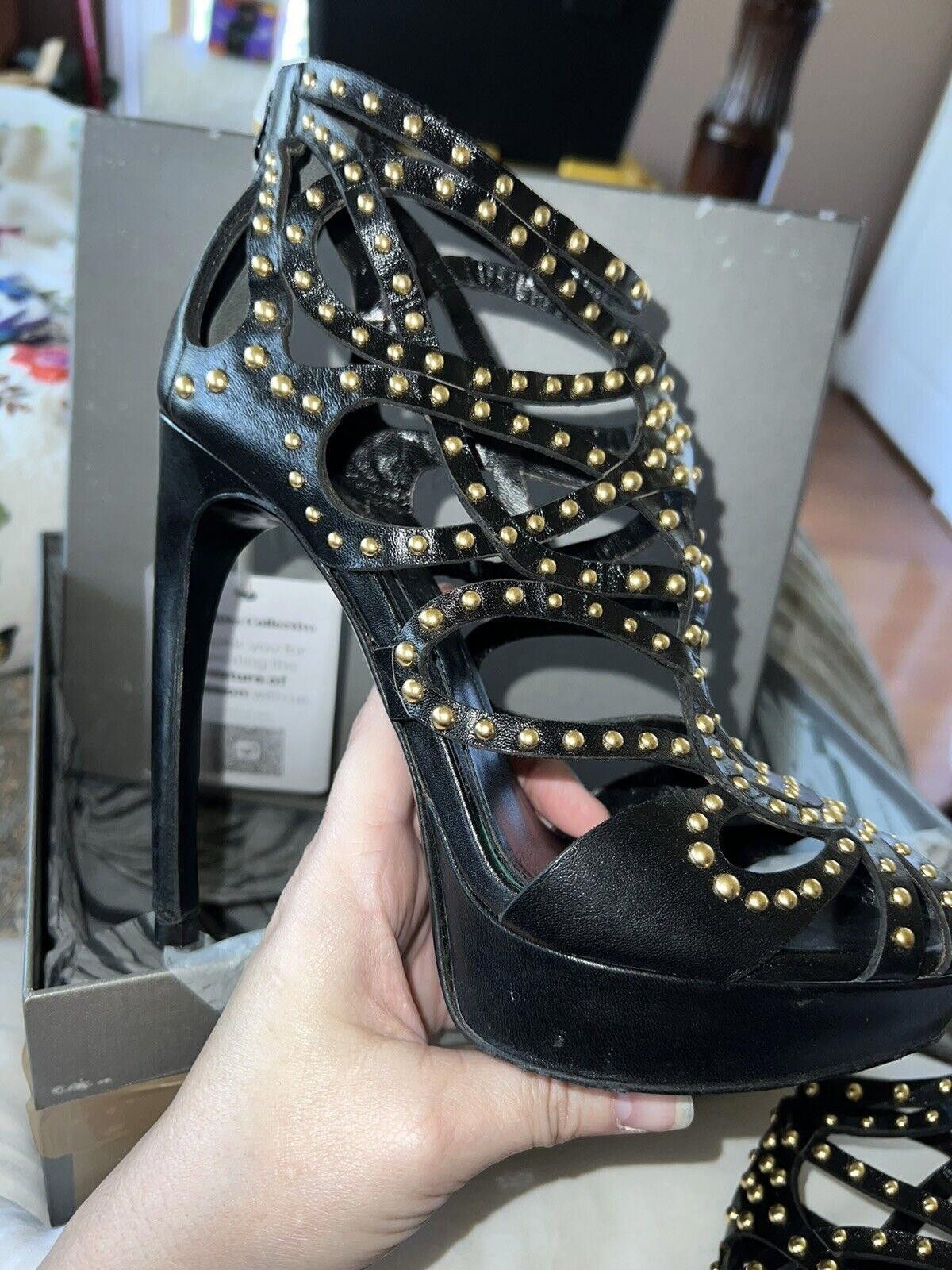 Alexander McQueen Alexander McQueen Studded Black Leather Cage Bootie US 7 Size US 7 / IT 37 - 2 Thumbnail