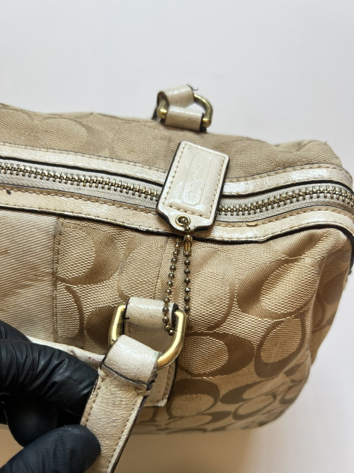 Coach Coach C 1480-F 28505 Signature stripe Nancy purse Size ONE SIZE - 8 Thumbnail