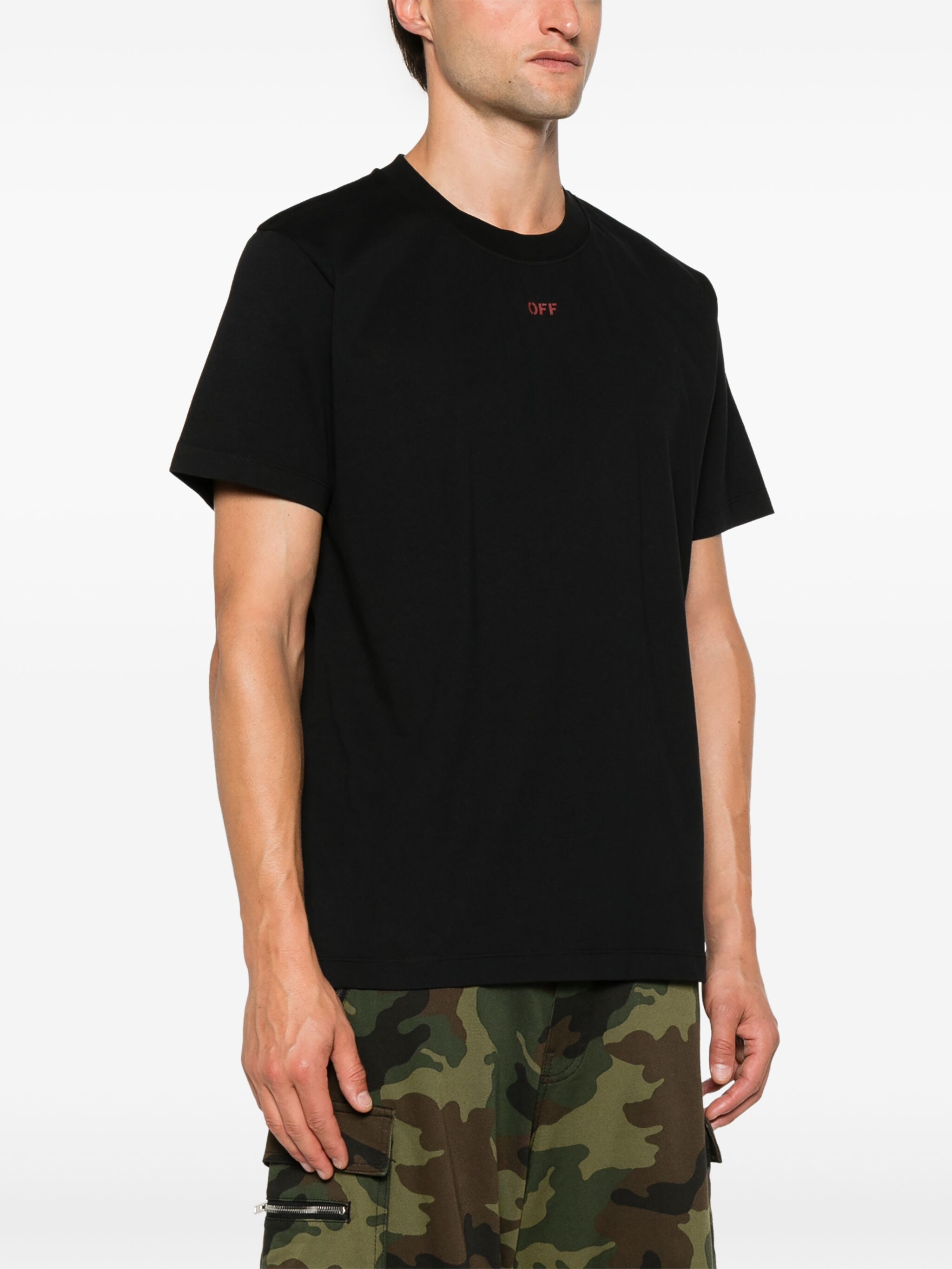 Off-White o1s22i1n1124 Crewneck T-Shirt in Black Size US XL / EU 56 / 4 - 3 Thumbnail