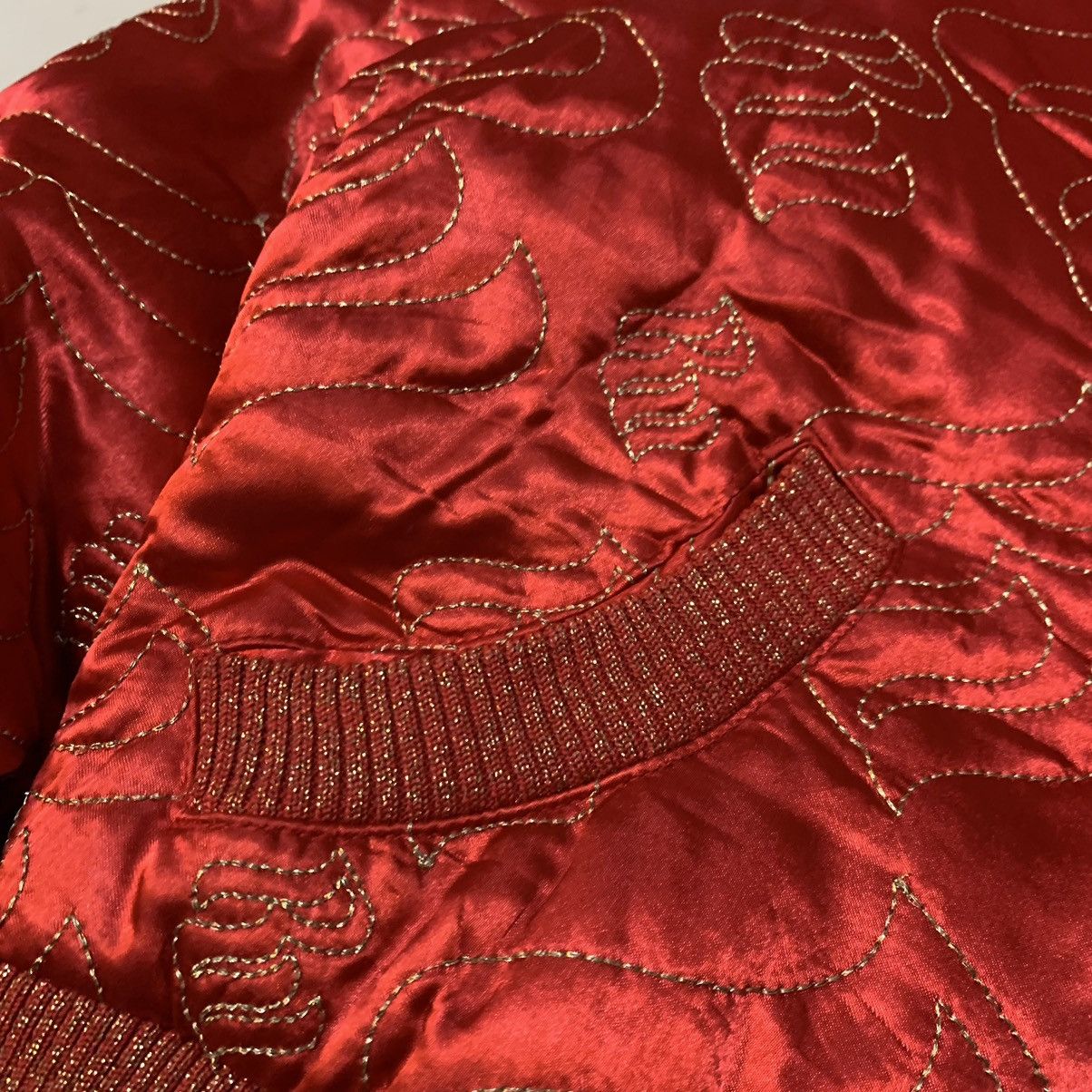 Rocawear Vtg Y2K Rocawear Jacket Embroidered Red Down Cropped Fur Size S / US 4 / IT 40 - 6 Thumbnail