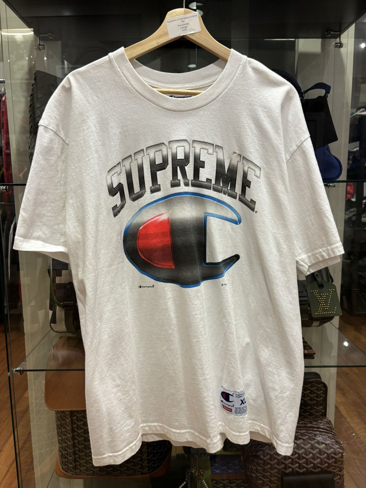 Champion × Supreme Supreme X Champion Chrome Tee Size US XL / EU 56 / 4 - 1 Thumbnail