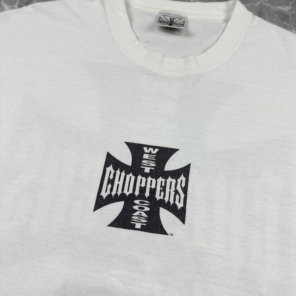 West Coast Choppers Rare! Vintage West Coast Choppers Big Logo White T-Shirt Size US XL / EU 56 / 4 - 5 Thumbnail