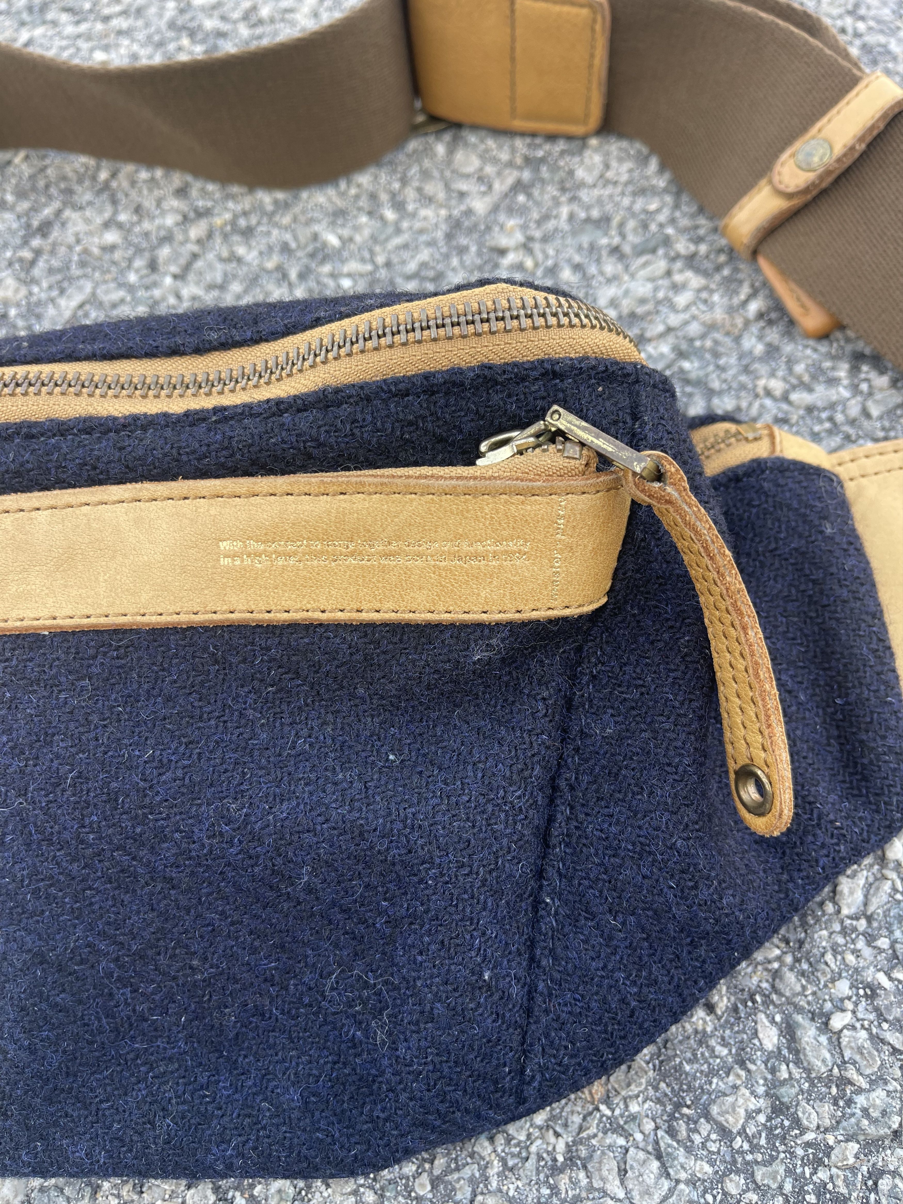 Harris Tweed Masterpiece X Harris Tweed Wool Waistbag Blue Black Size ONE SIZE - 4 Thumbnail