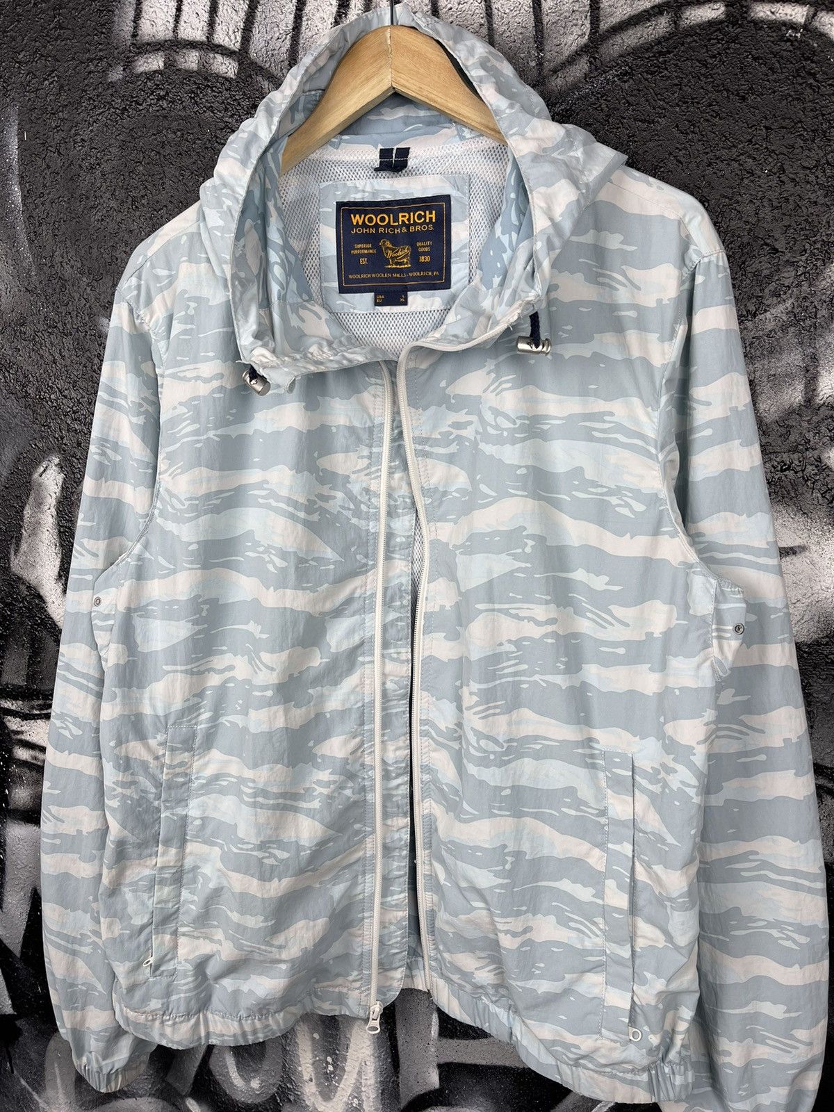 Woolrich Woolen Mills Woolrich John Rich & Bros Light Blue Camo Jacket Men’s Size L Size US L / EU 52-54 / 3 - 6 Thumbnail