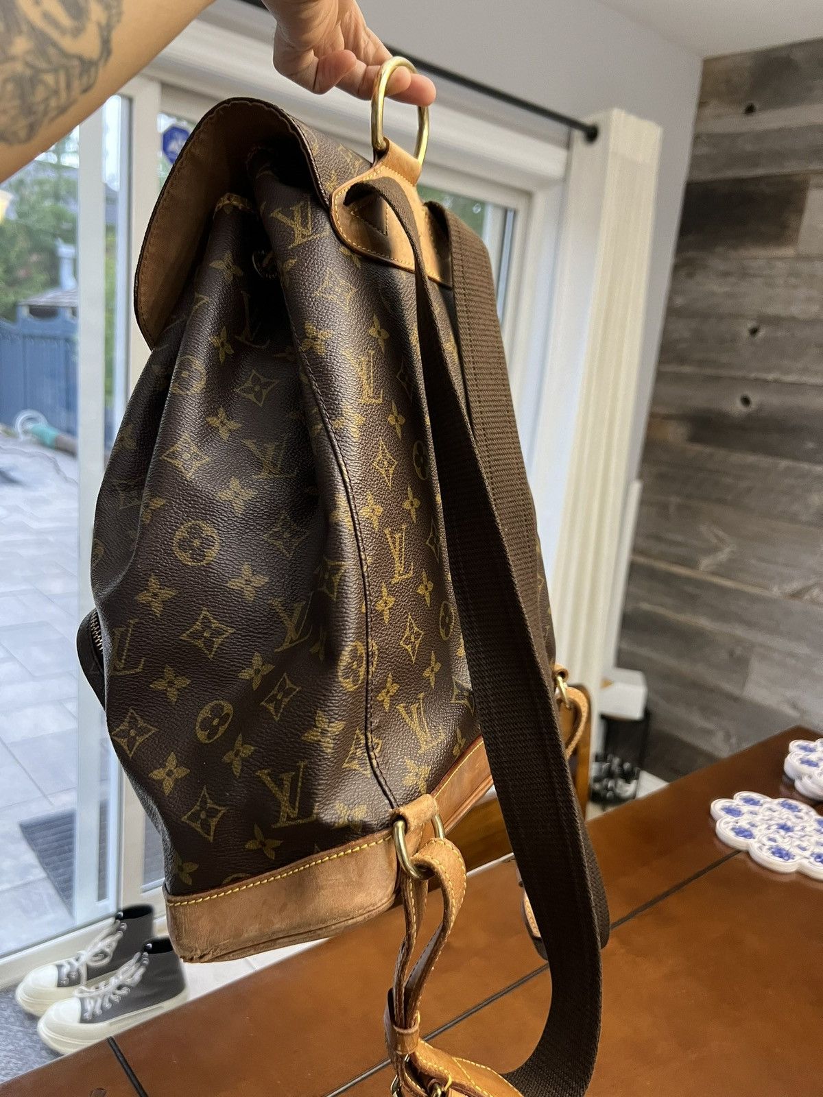 Louis Vuitton Louis Vuitton Montsouris GM Brown Canvas Backpack Size ONE SIZE - 10 Thumbnail