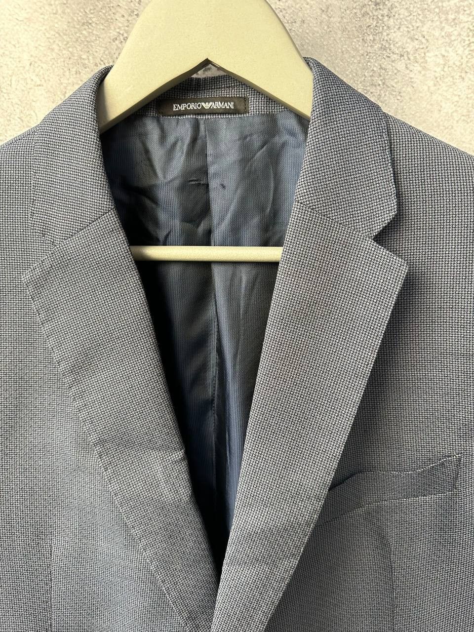 Designer × Emporio Armani Emporio Armani M Line Lana Wool Tweed Blazer Notch Jacket Size 50R - 5 Thumbnail
