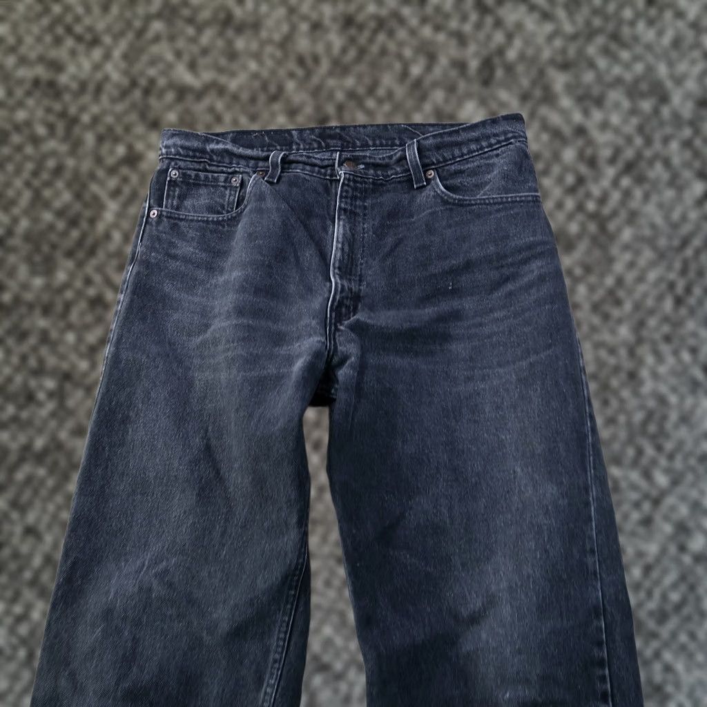 Levi's vintage Levi's 550 Jeans Men 36x32 Black Denim Relaxed Tapered 5-Pocket USA Denim Belt Loops Zipper Button Distressed Size US 36 / EU 52 - 1 Thumbnail