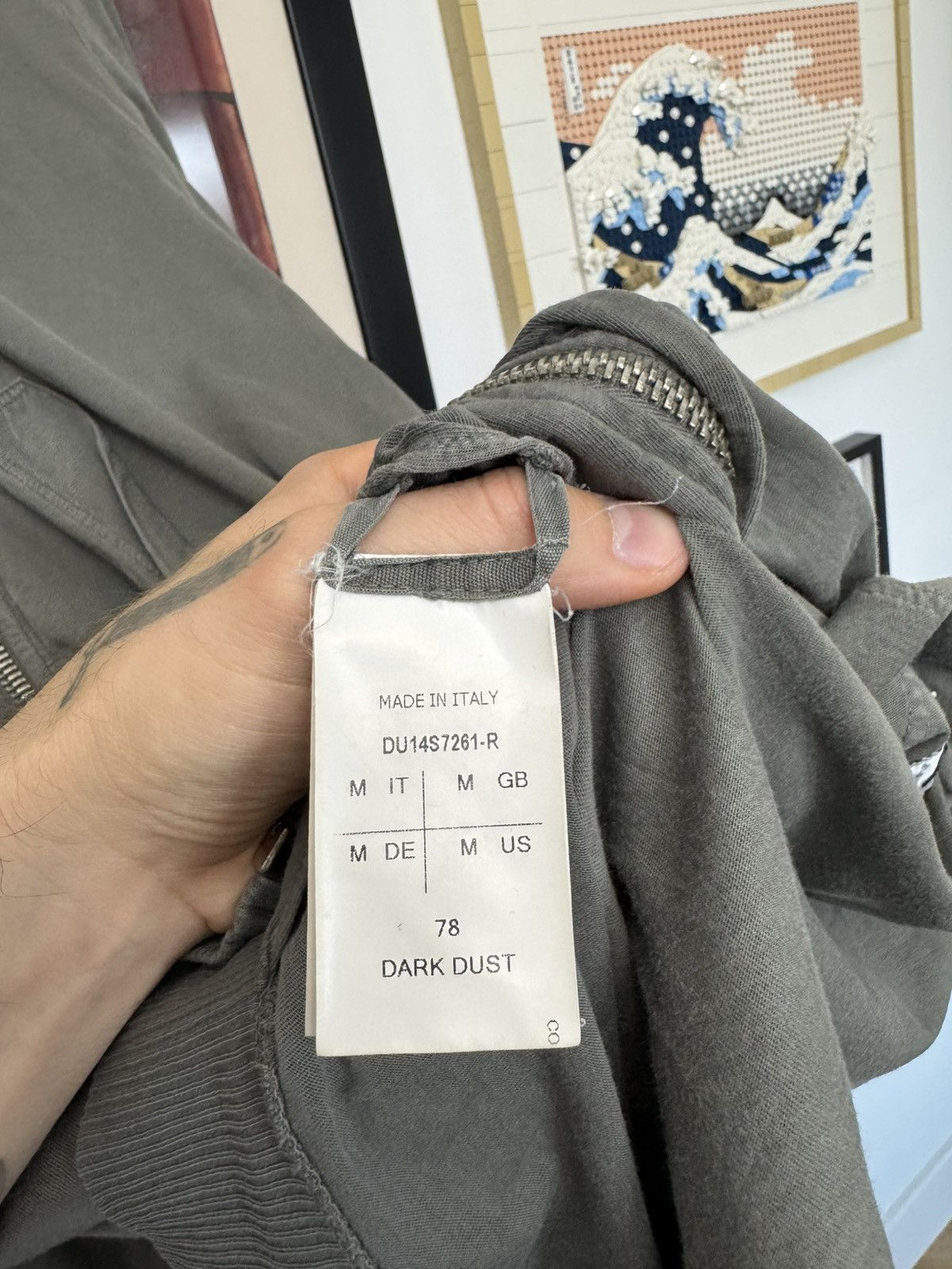 Rick Owens Rick Owens Drkshdw Dark Dust Long Zip Hoodie Designer Rare Size US M / EU 48-50 / 2 - 6 Thumbnail