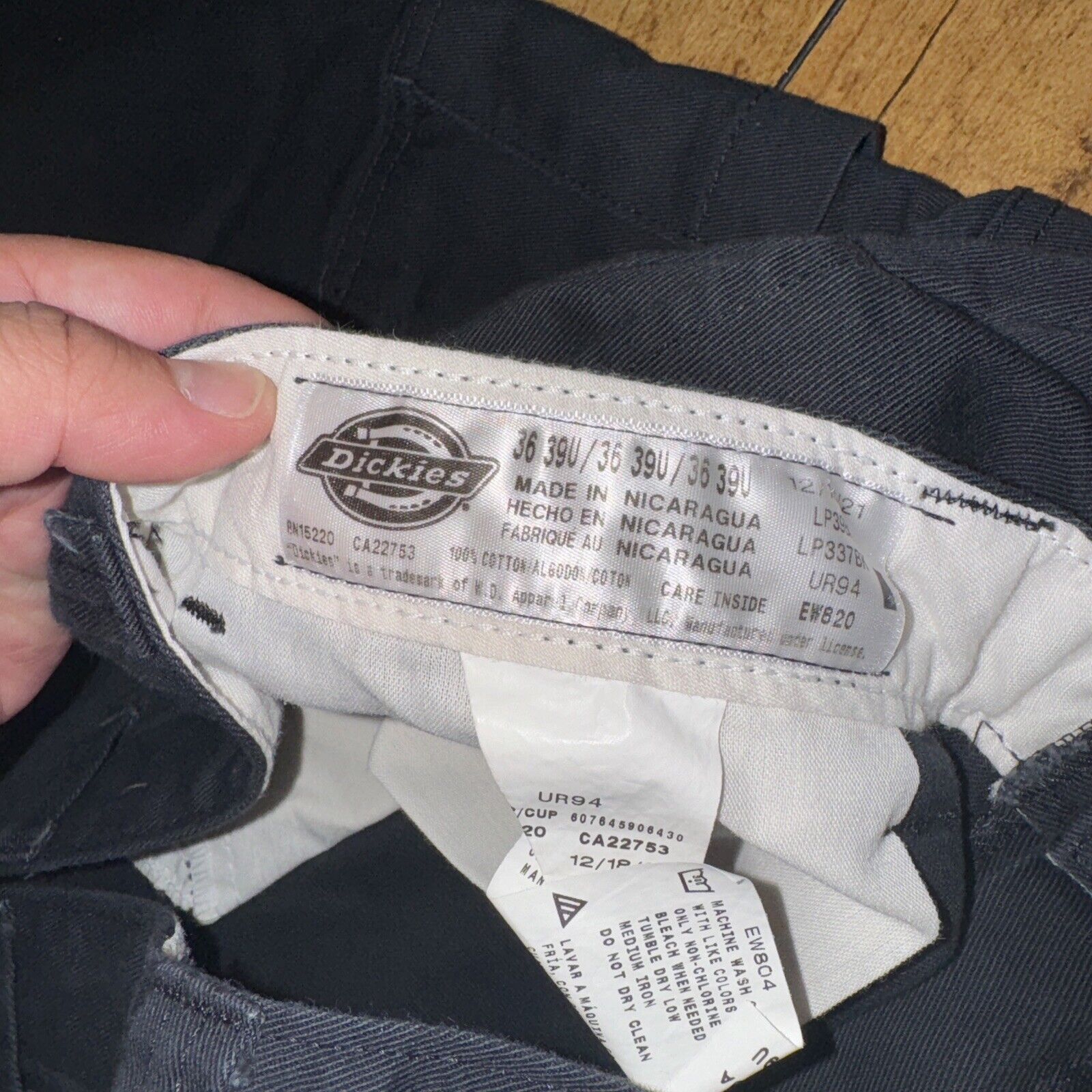 Dickies × Japanese Brand × Vintage Dickies Chino Cargo Pants Black 34x32 Workwear Measured Size US 34 / EU 50 - 7 Thumbnail