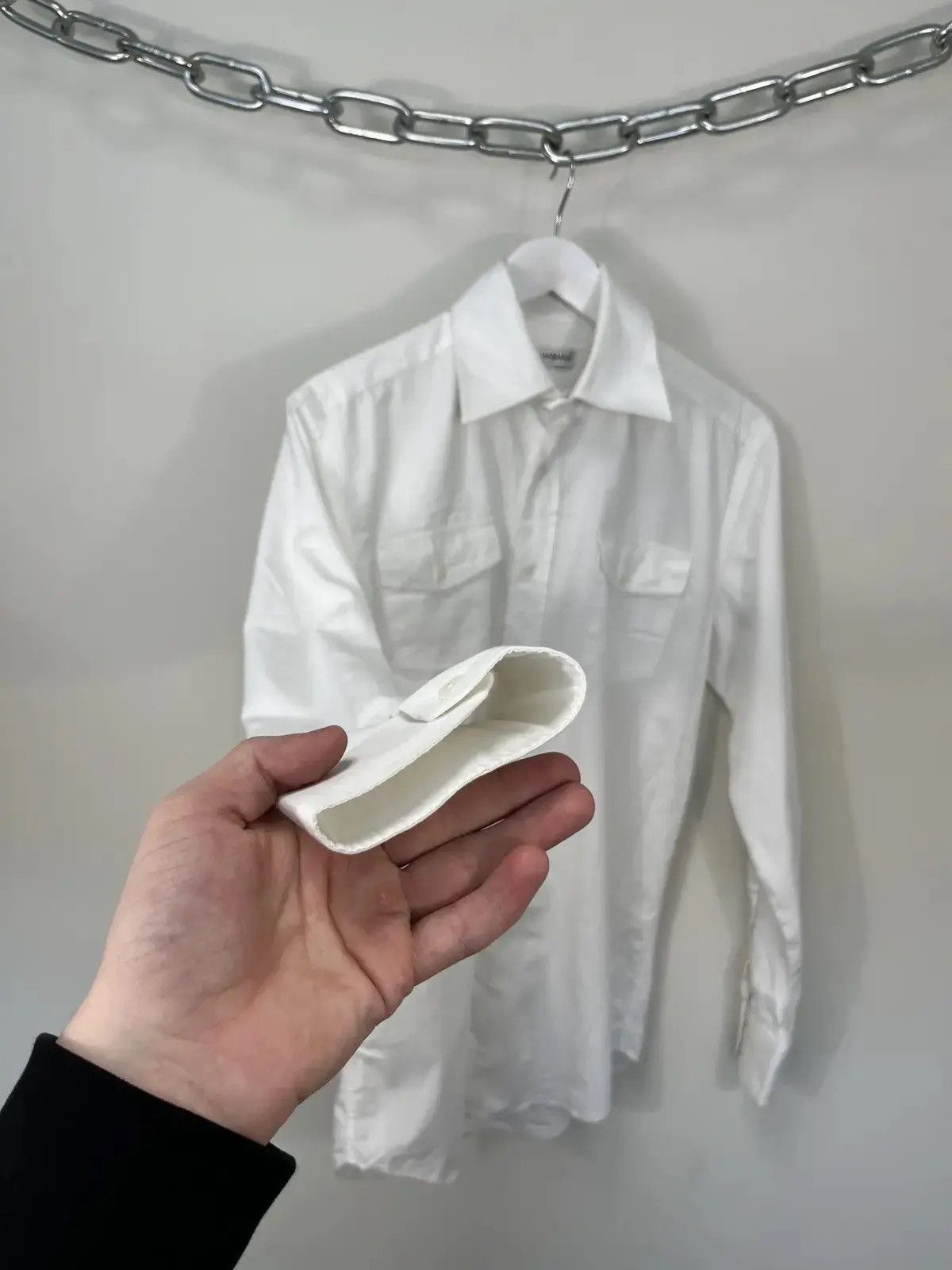 Dolce & Gabbana × Vintage Vintage Dolce & Gabbana Rare White Luxury Button Up Shirt Size US M / EU 48-50 / 2 - 8 Thumbnail