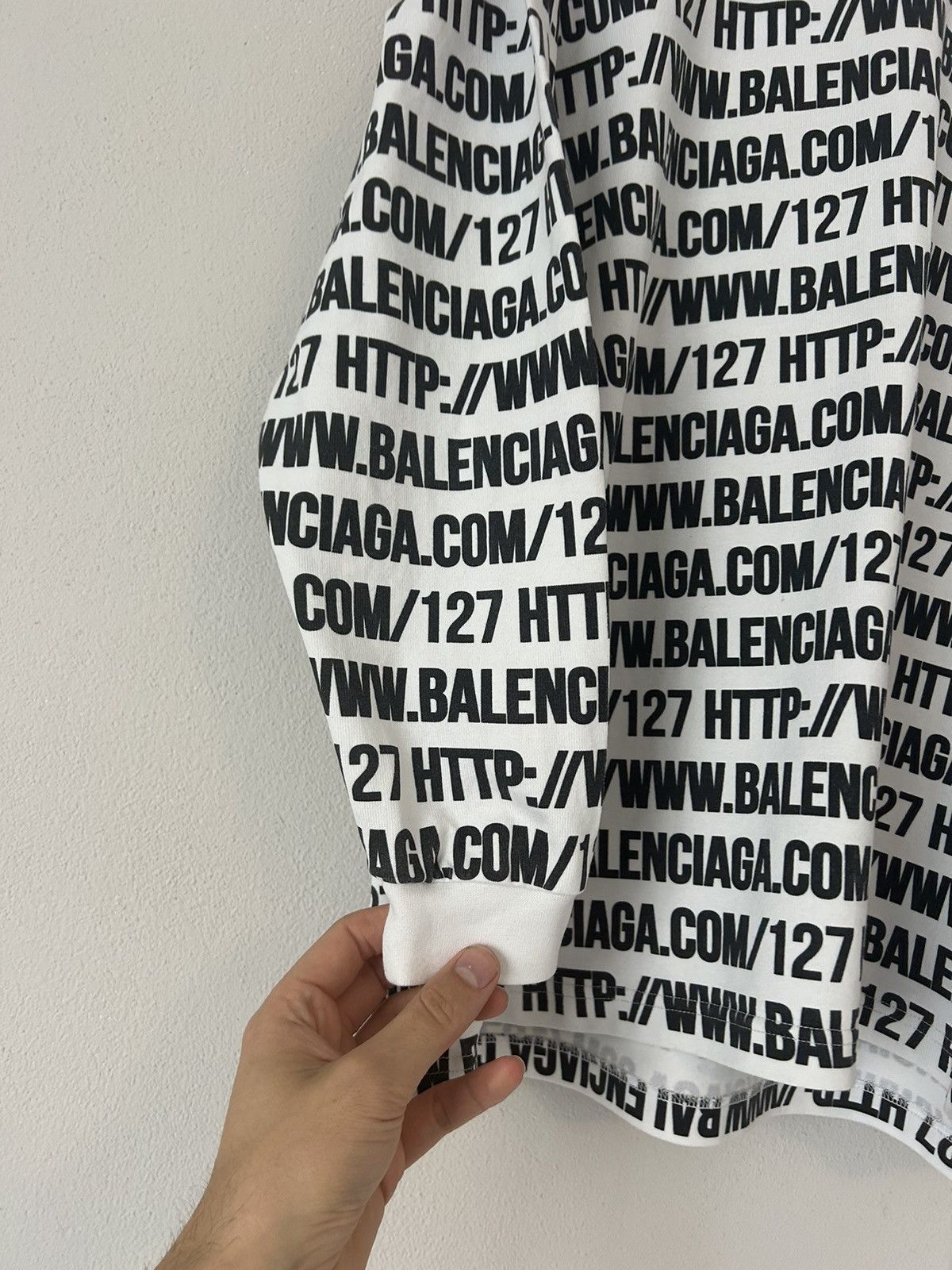Balenciaga ‘Balenciaga.com’ Print Sweatshirt Size US M / EU 48-50 / 2 - 8 Thumbnail