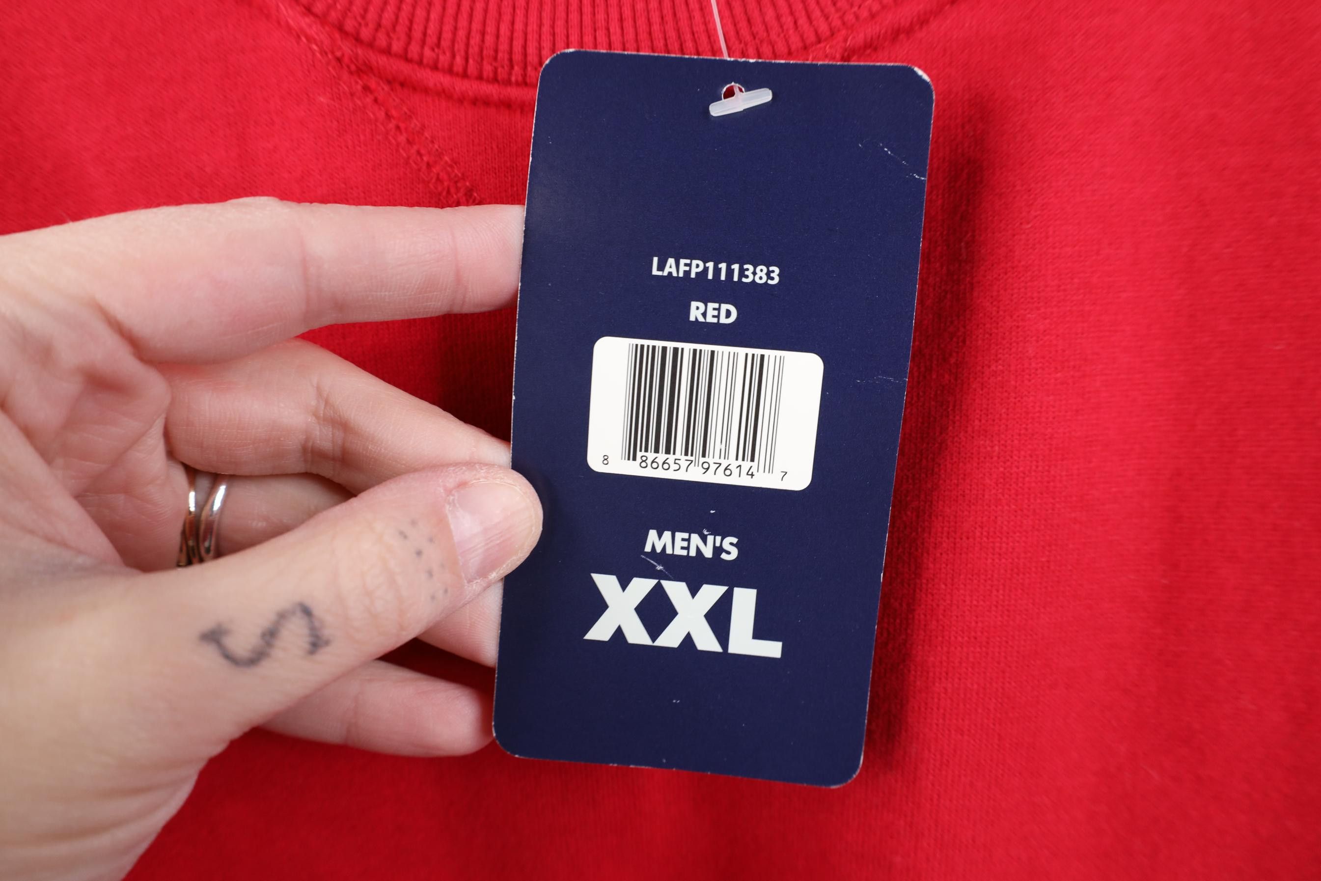 Vintage Deadstock Vintage 90s Streetwear Crewneck Sweatshirt Red Size US XXL / EU 58 / 5 - 5 Thumbnail