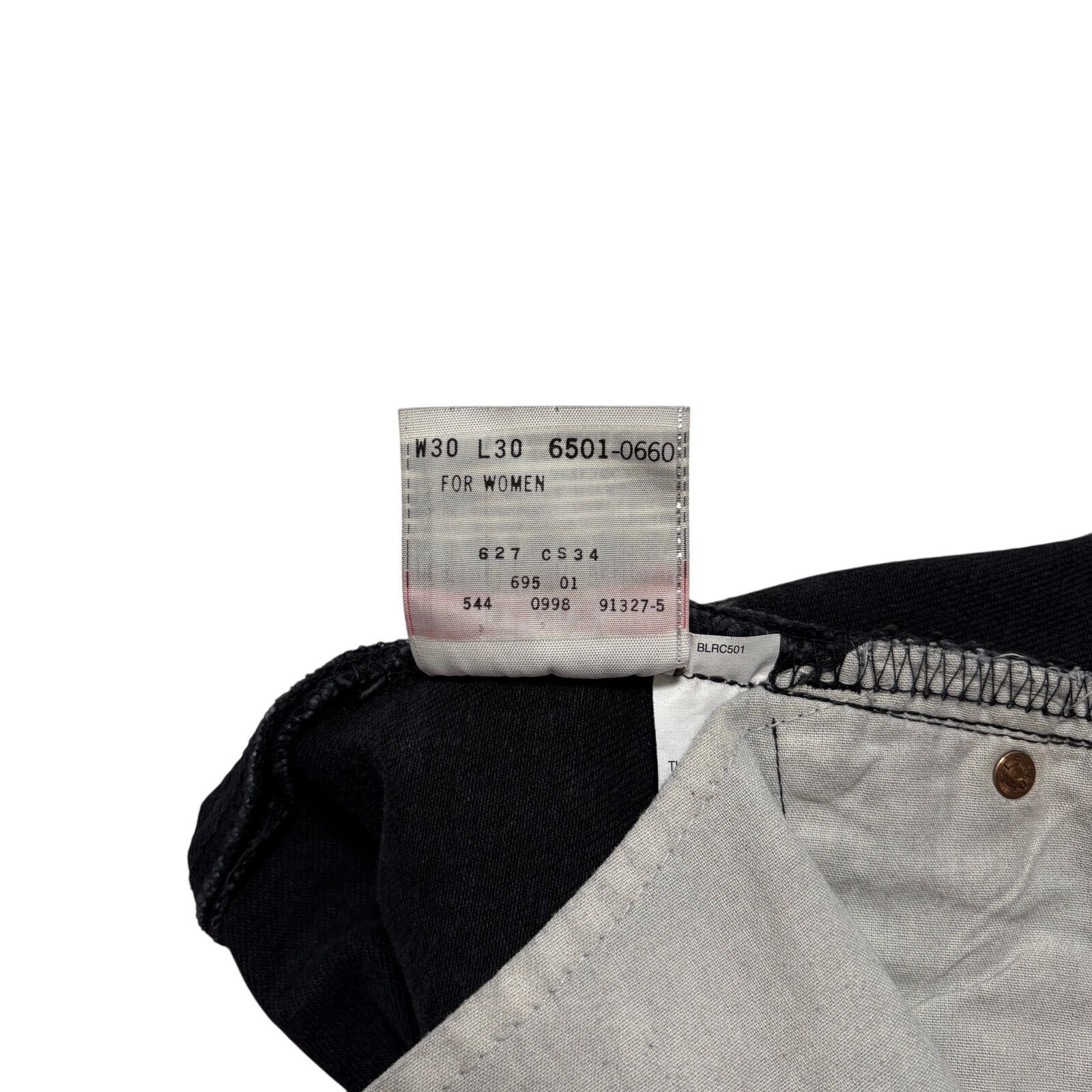 Levi's VTG 90s Levi's 501 Jeans Straight Leg Button Fly Black 30x30 Size US 30 / EU 46 - 8 Thumbnail