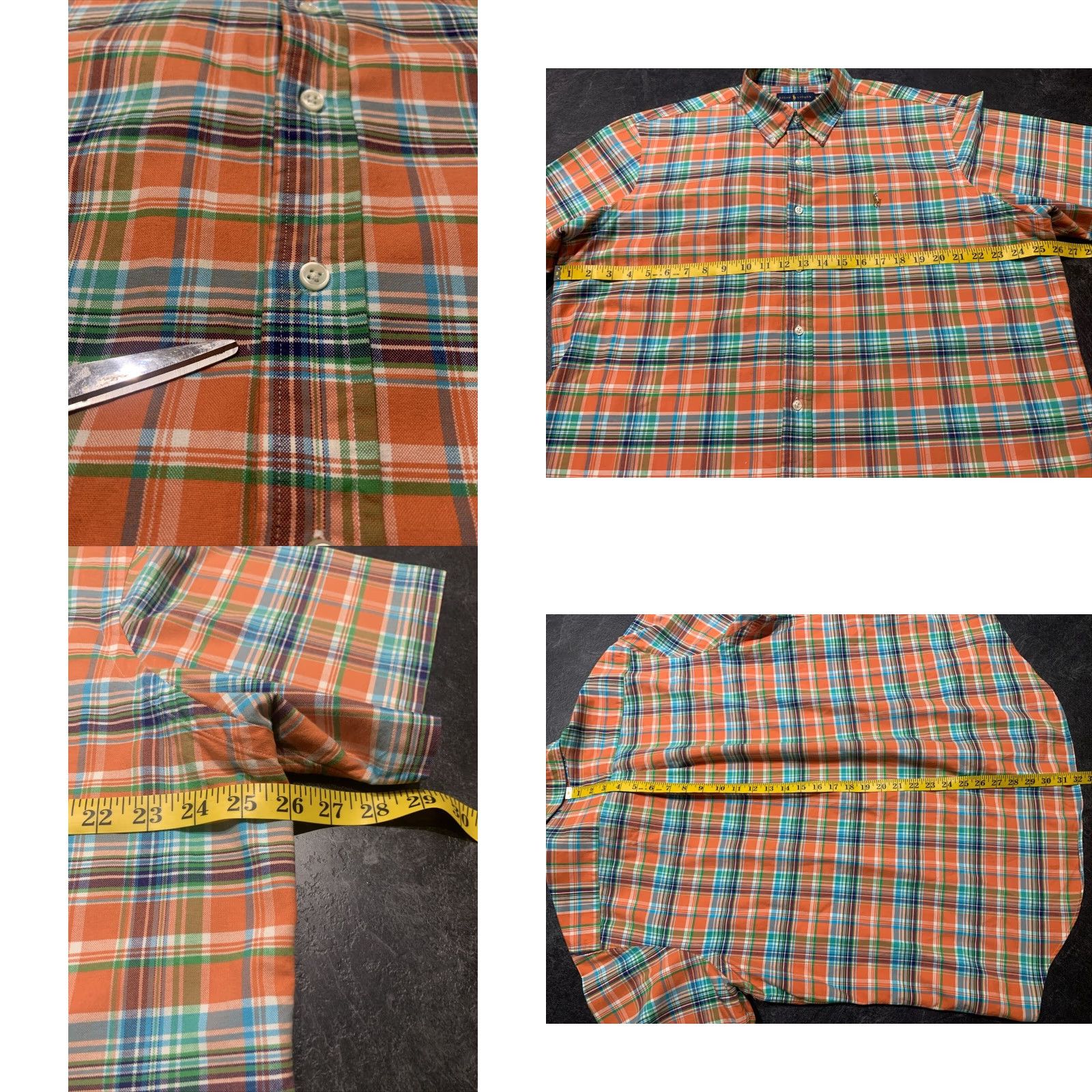 Ralph Lauren VINTAGE Ralph Lauren Men’s Button-Down Shirt 2XL XXL Short Sleeve Plaid Cotton Preppy Size US XXL / EU 58 / 5 - 8 Thumbnail