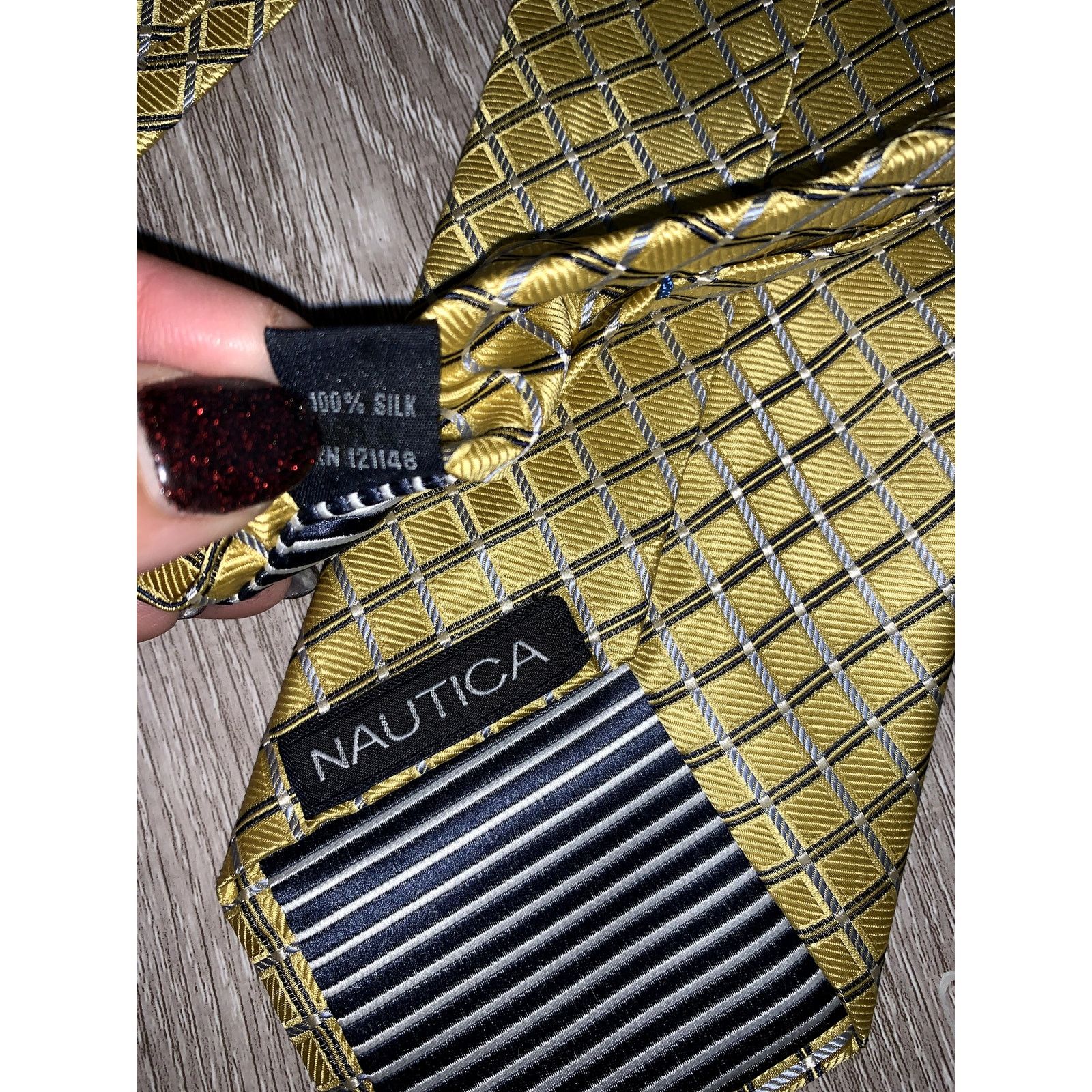 Nautica Nautica Men's Silk Tie Set 3pc Geometric Multicolor Classic Size ONE SIZE - 3 Thumbnail