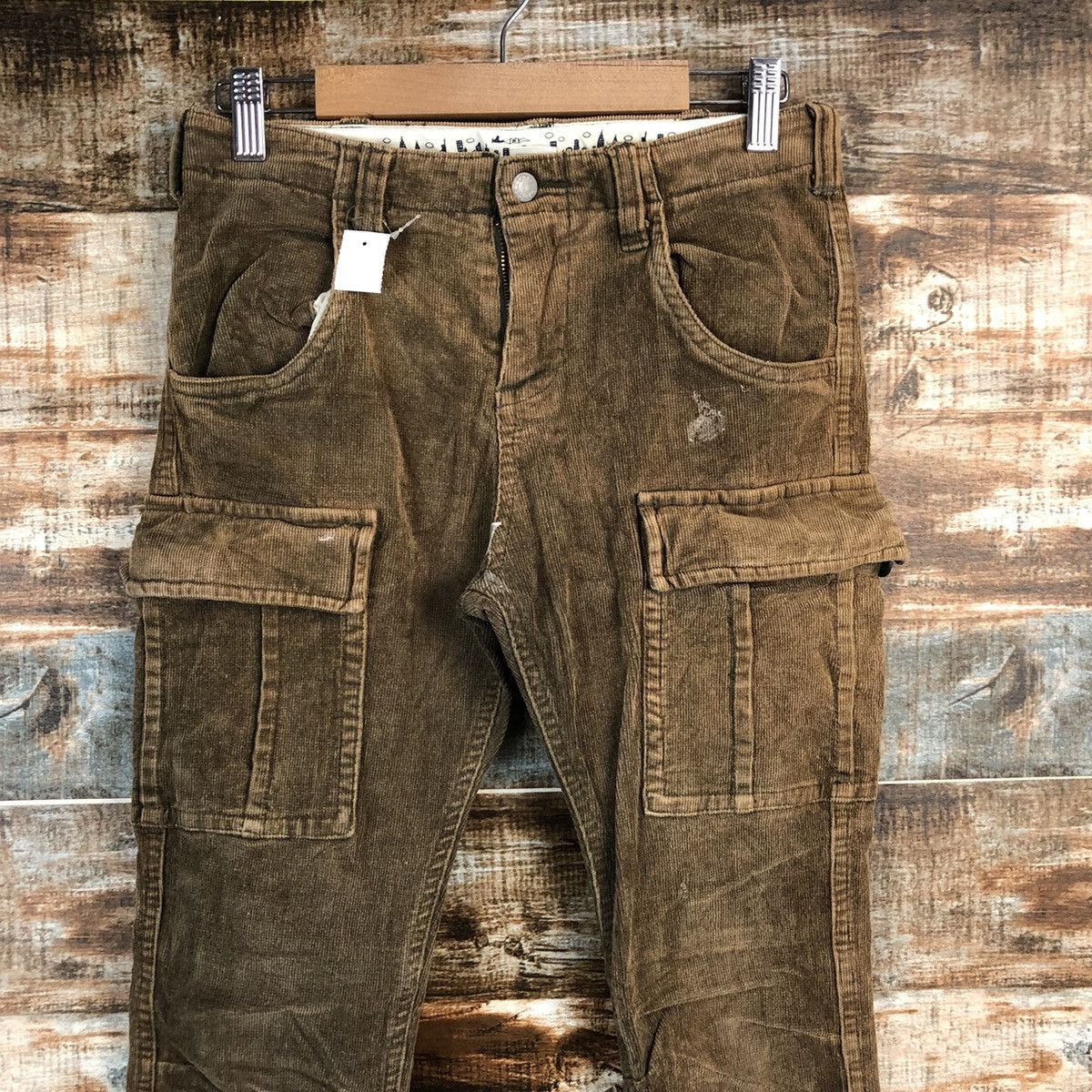 Japanese Brand DLL Back Number Brown Cargo Multipocket Pants #C223 Size 25" / US 0 / IT 36 - 4 Thumbnail