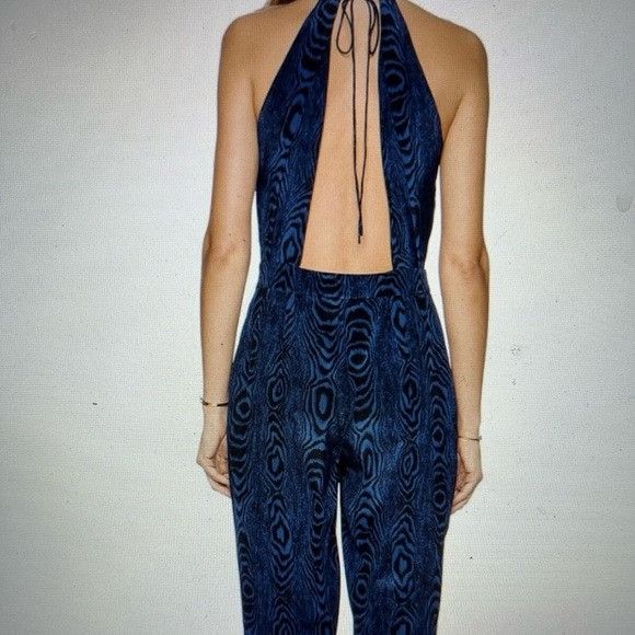 Diane von Furstenberg Diane von Furstenberg Ireland Grain Shadow Large Blue Jumpsu Size 27" / US 4 / IT 40 - 4 Thumbnail