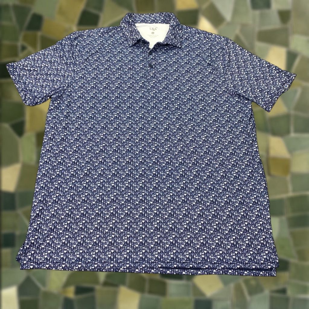 Vintage VINTAGE 1764 Shirt Mens 2XL Blue Polo Golf Cocktails Party Happy Hour Stretch Shirt Size US XXL / EU 58 / 5 - 1 Thumbnail