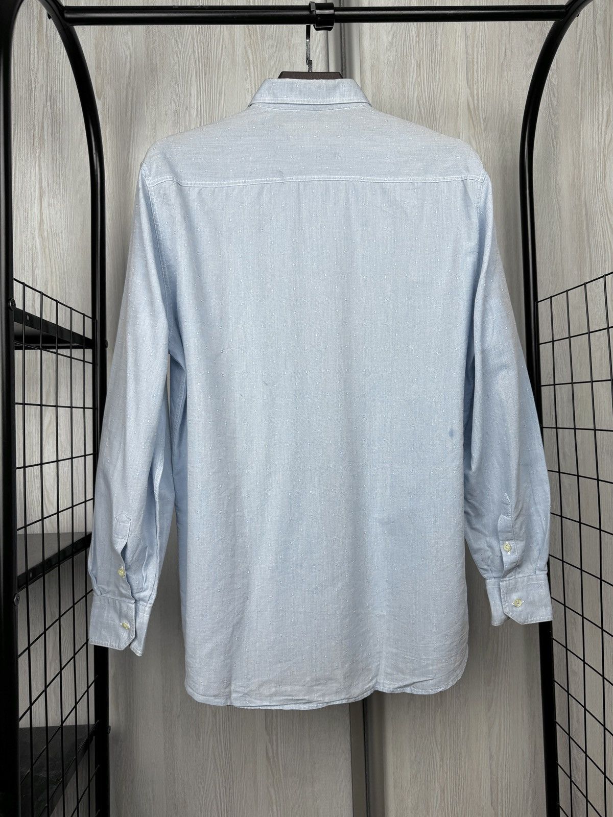 Valentino Valentino UOMO vintage cotton blue patterned button up shirt Size US L / EU 52-54 / 3 - 8 Thumbnail
