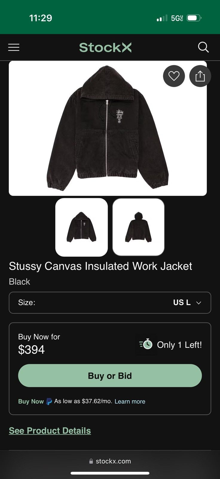 Stussy Stussy Canvas Insulated Work Jacket Size US M / EU 48-50 / 2 - 6 Thumbnail