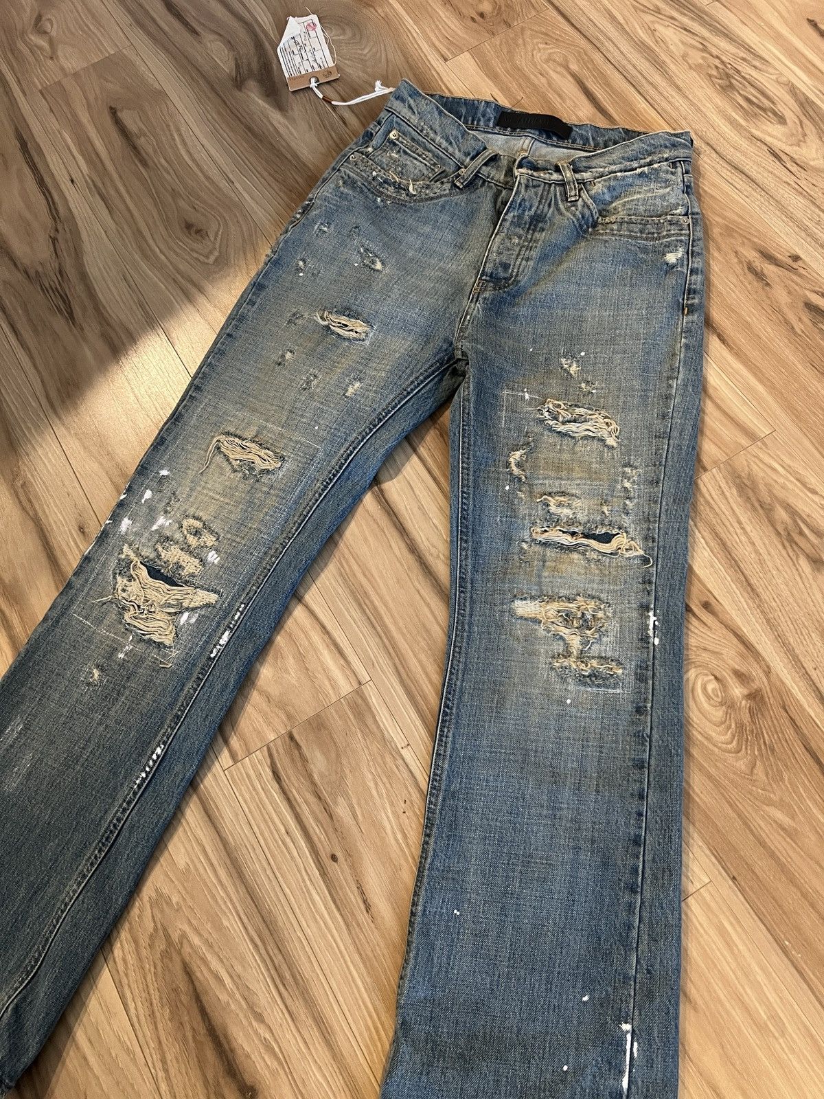 No Faith Studios No Faith Studios Italian Sewn & Worn Bootcut Denim Size US 31 - 2 Thumbnail