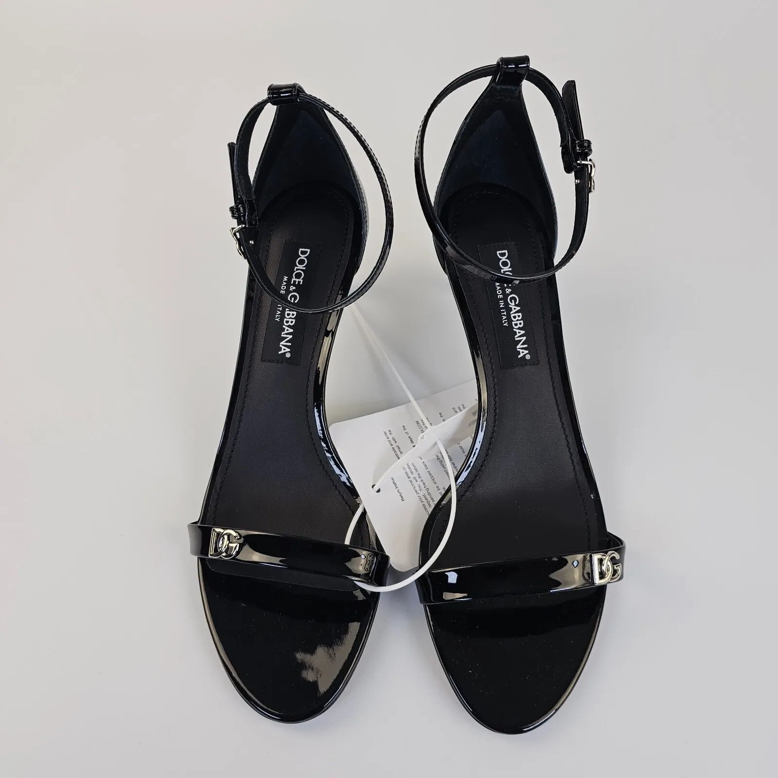 Dolce&Gabbana Keira 60mm Black Leather Sandals New