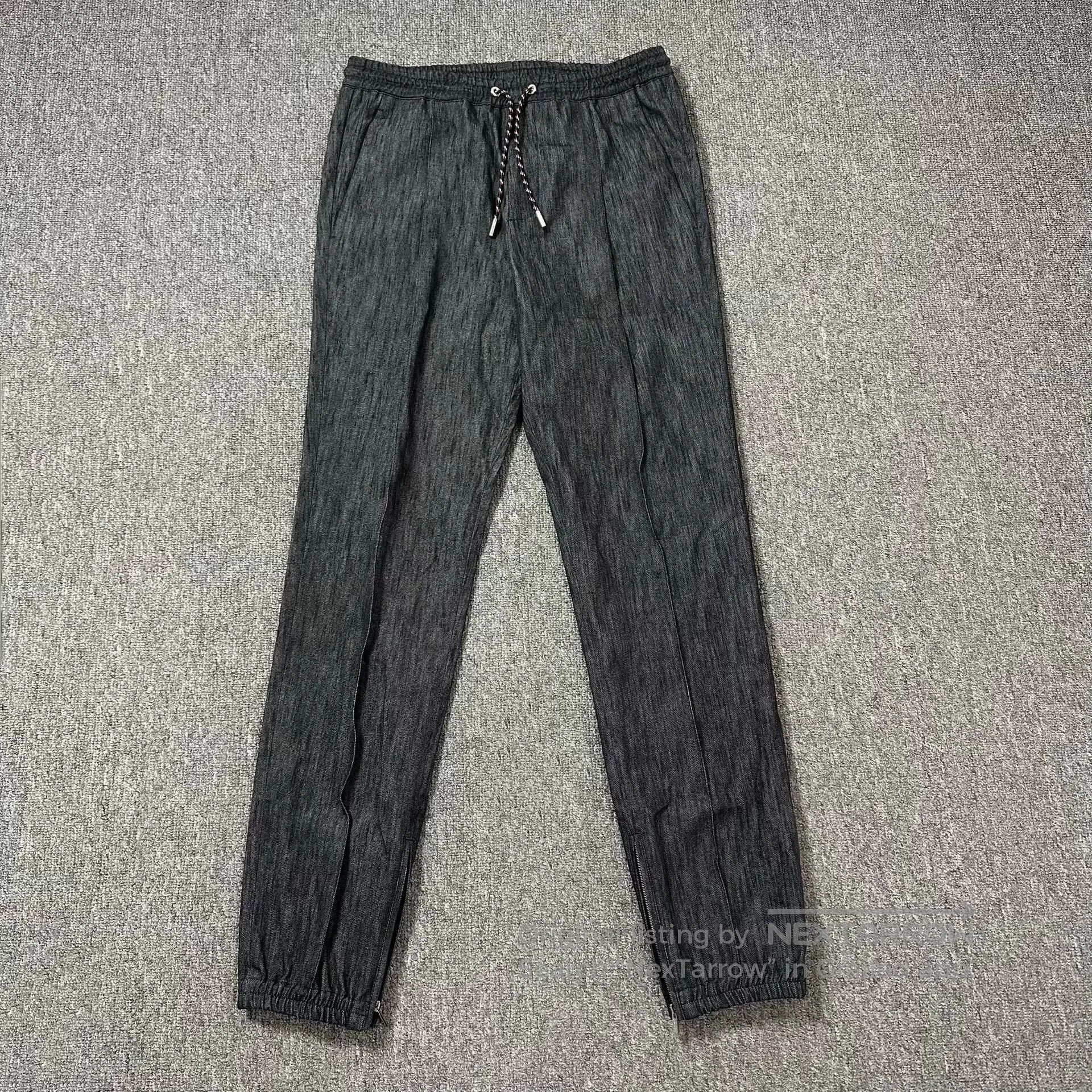 Dior Dior Gray Denim Side Zip Drawstring Pants. Size US 28 / EU 44 - 1 Thumbnail