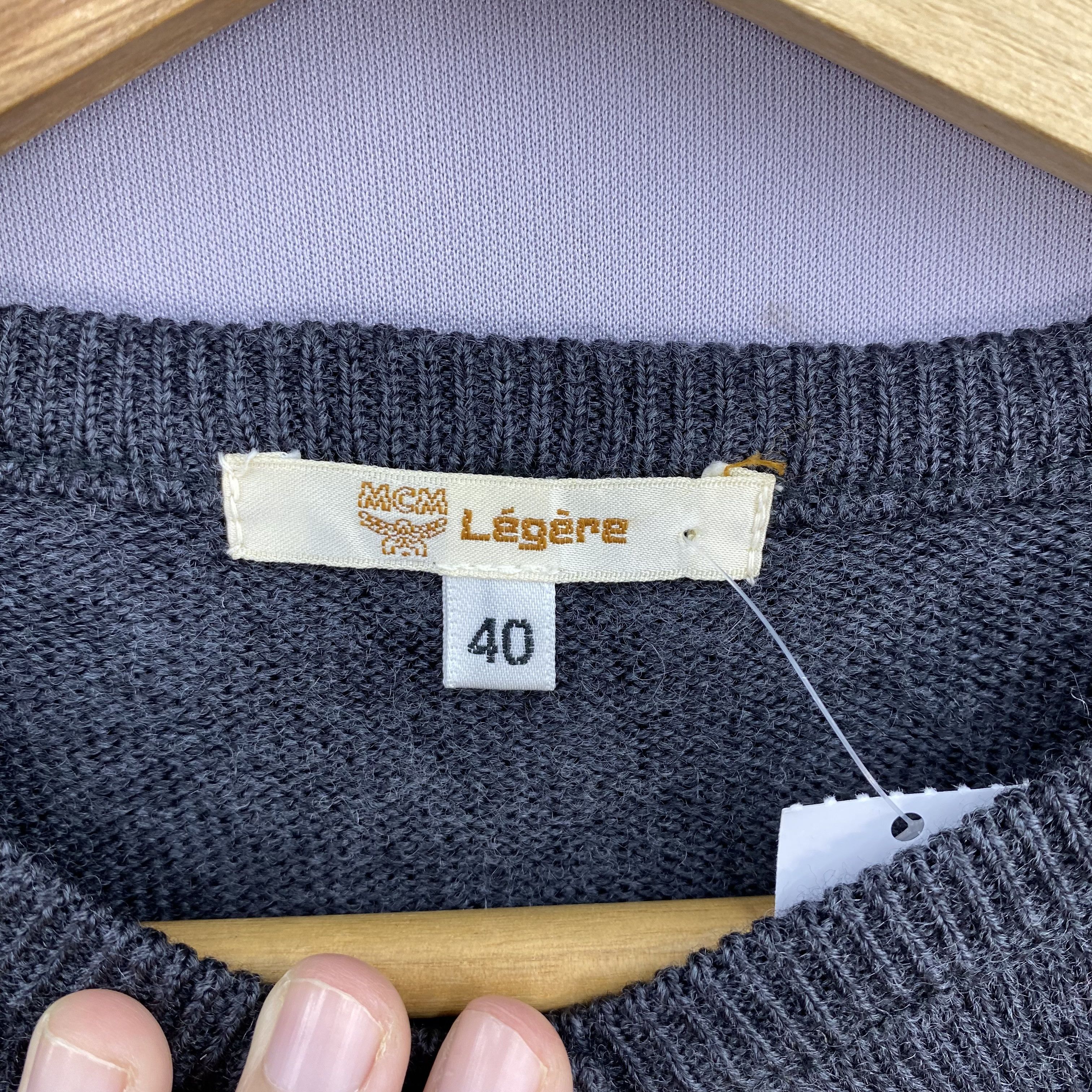 MCM Vintage 90s MCM Open Front Cardigan Knitted Wool Sweater Size XS / US 0-2 / IT 36-38 - 5 Thumbnail