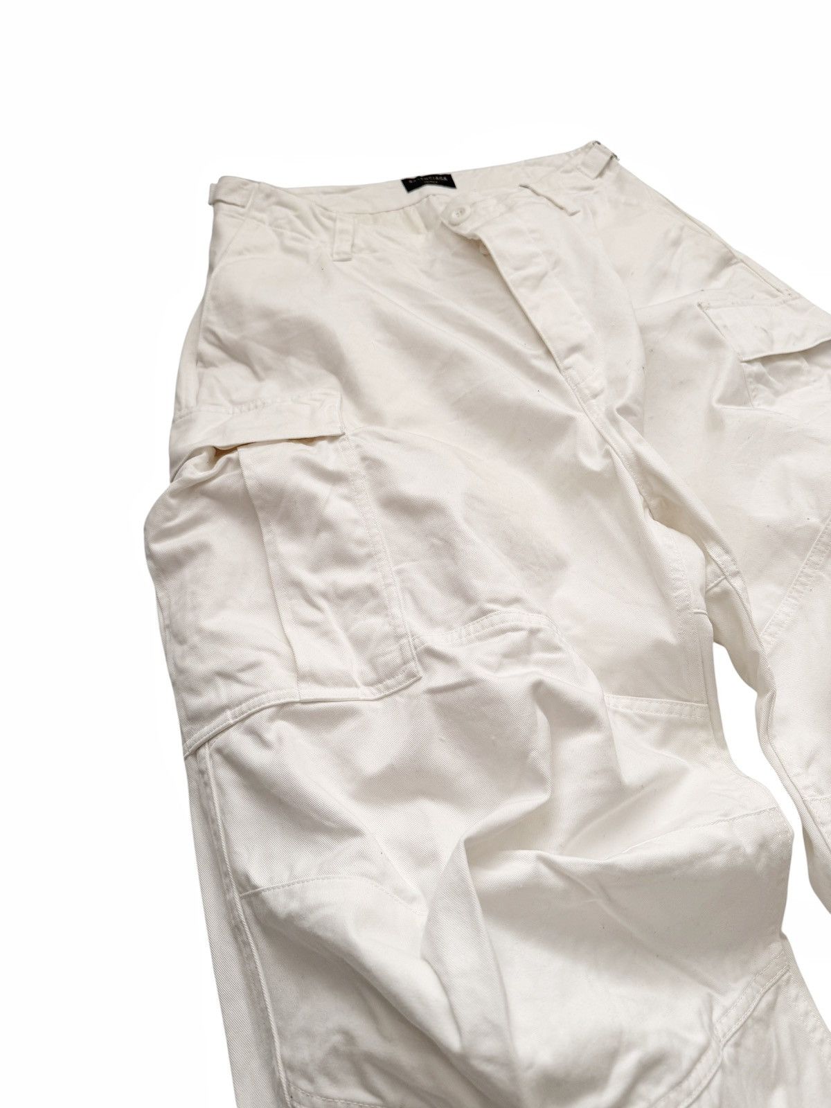 Balenciaga 2022 Heavy Kick Cargo Pants White Baggy Size US 32 / EU 48 - 5 Thumbnail