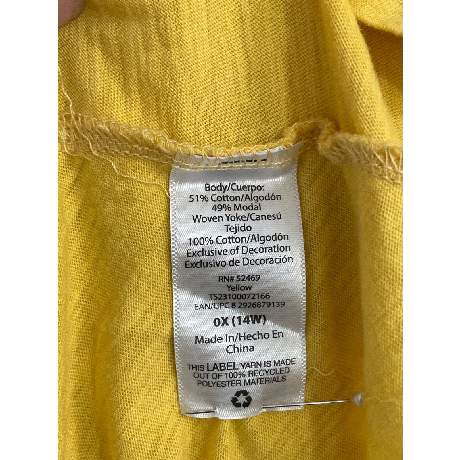 Other Terra & Sky Women's Plus Size Eyelet Trim Flutter Sleeve Top Size L / US 10 / IT 46 - 9 Thumbnail