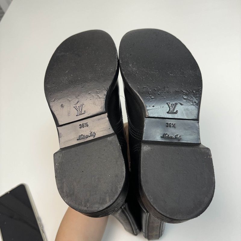 Louis Vuitton Louis Vuitton Metropolis Black Leather Combat Boots - Size US 6.5 / EU 39-40 - 4 Thumbnail