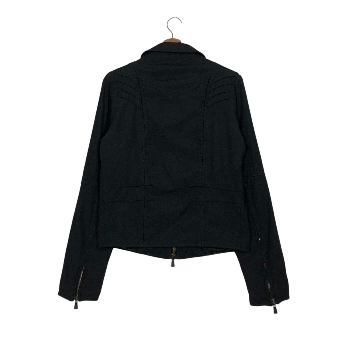 Versace Jeans Couture 🔥RICH BLACK CROPPED BIKER JACKET BONDAGE DESIGN VERSACE Size US M / EU 48-50 / 2 - 10 Thumbnail
