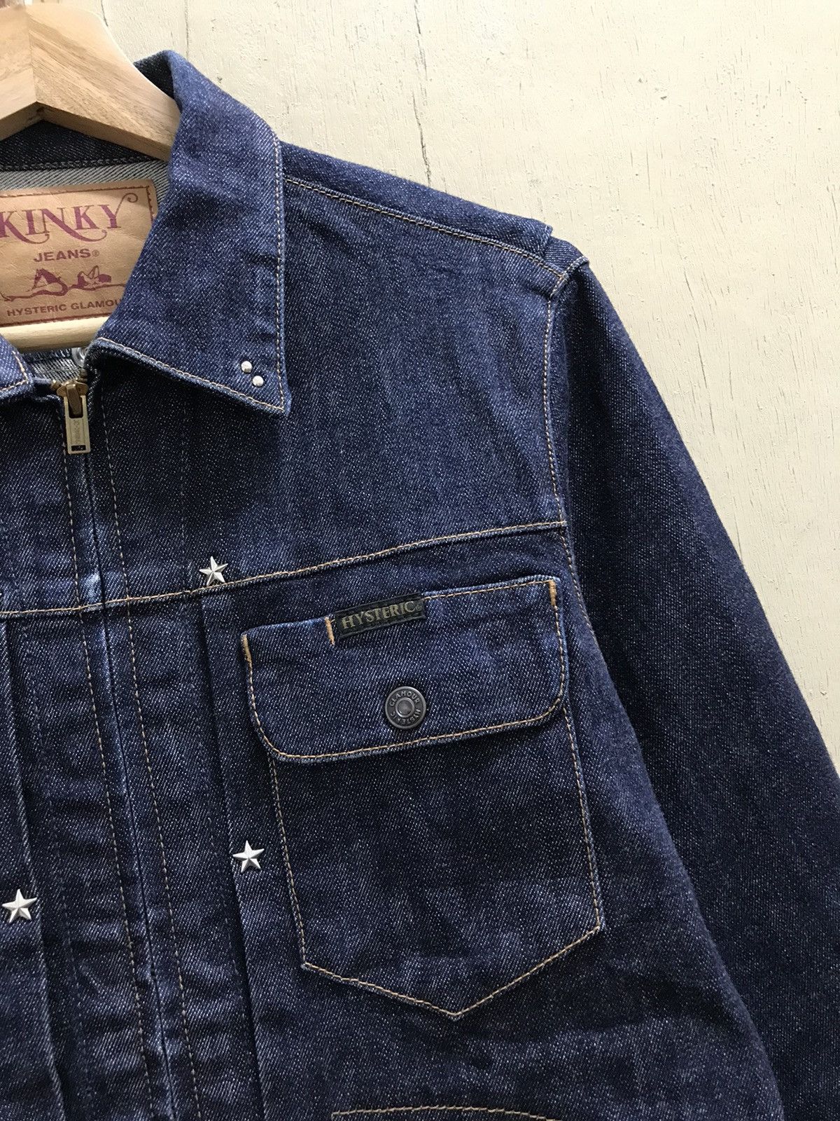Vintage Hysteric Glamour Kinky Jeans Star Stud Denim Jacket