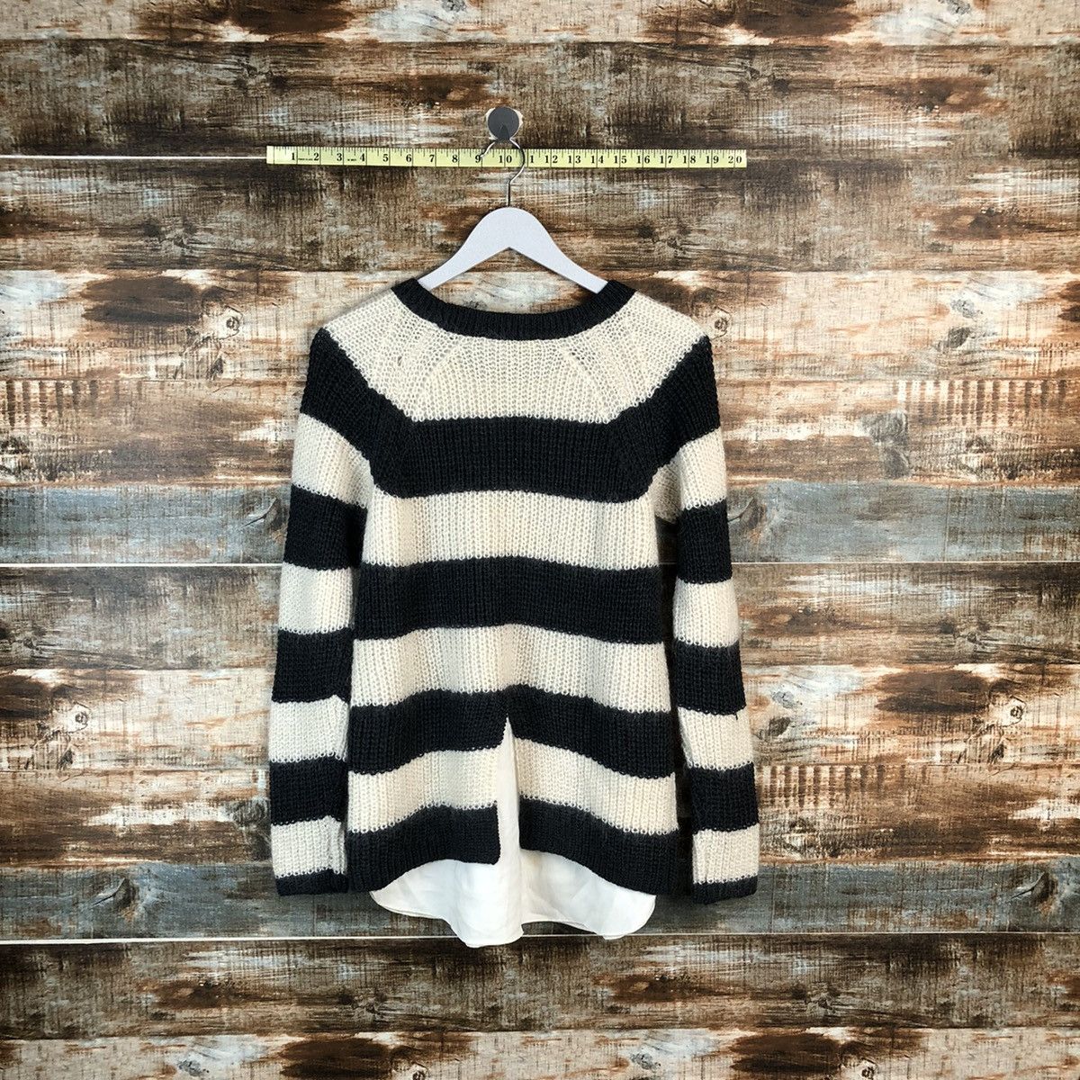 Ann Taylor × OVER THE STRiPES Ann Taylor Stripe Brown Knitwear #A2235 Size S / US 4 / IT 40 - 11 Thumbnail
