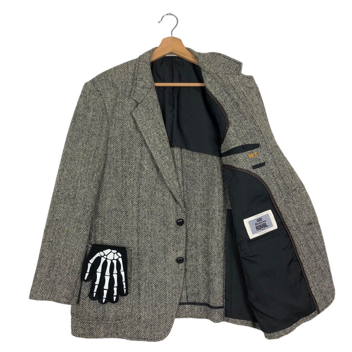 Harris Tweed 🔥Vintage Harris Tweed Wool Double Breast Jacket Herringbone Size US M / EU 48-50 / 2 - 9 Thumbnail