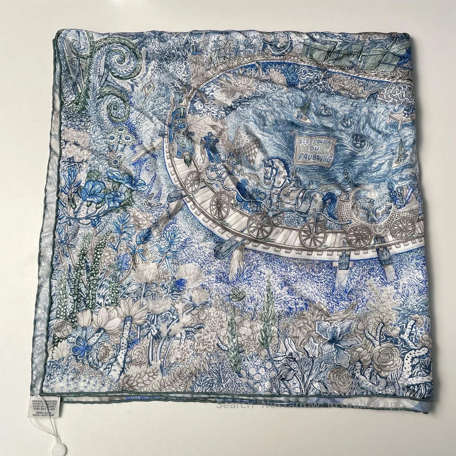 Hermes Hermes Silk Scarf 'Dreaming of Fortune' 100% Mulberry Silk Size ONE SIZE - 2 Thumbnail