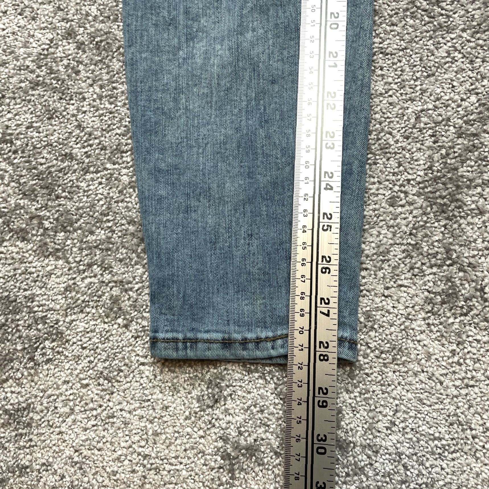 Banana Republic Banana Republic Jeans Womens 4 29x28 Blue Denim Light Skinny Button Fly Stretch Size 29" - 7 Thumbnail